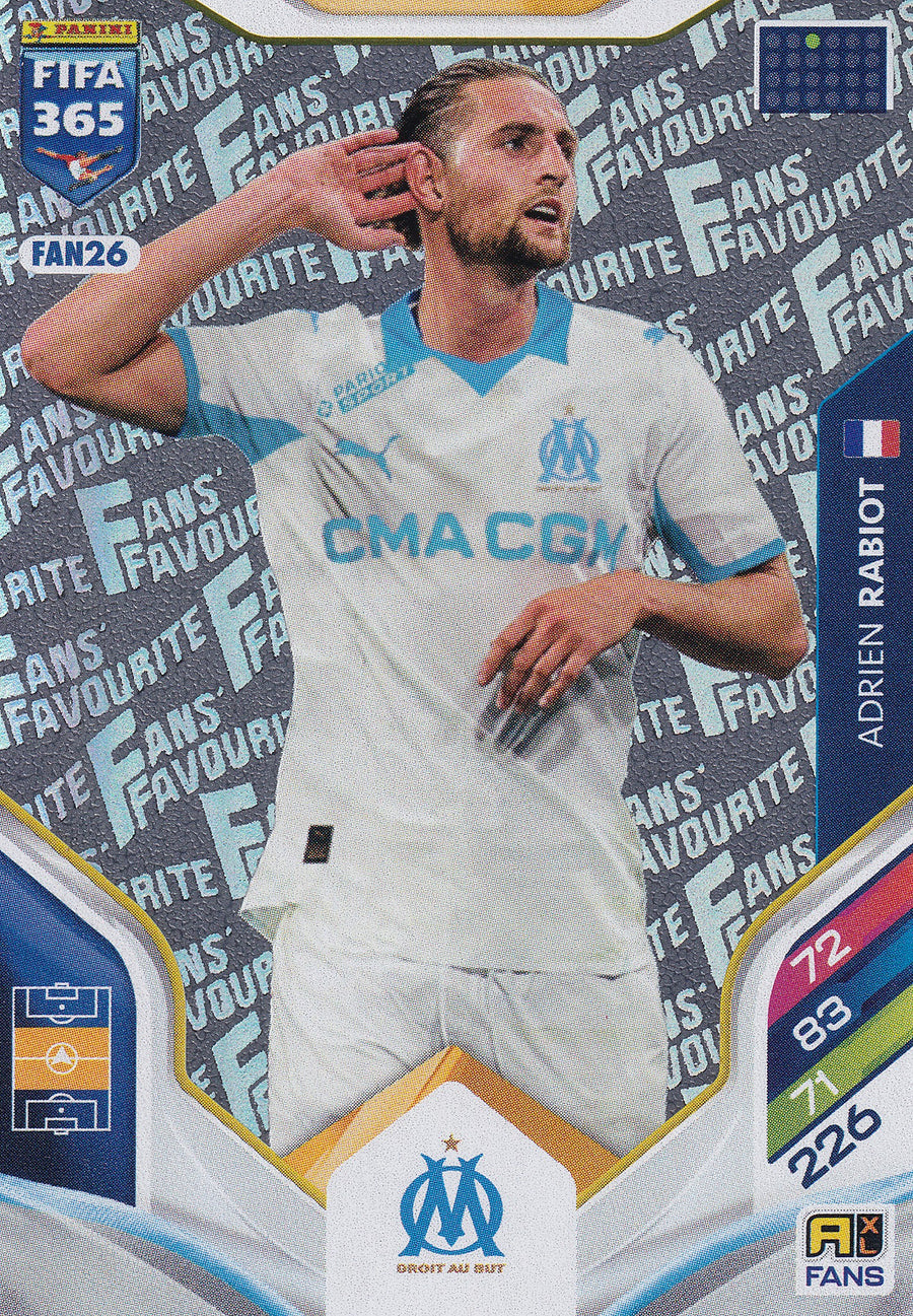 FAN-26. ADRIEN RABIOT - MARSEILLE - FANS FAVOURITE