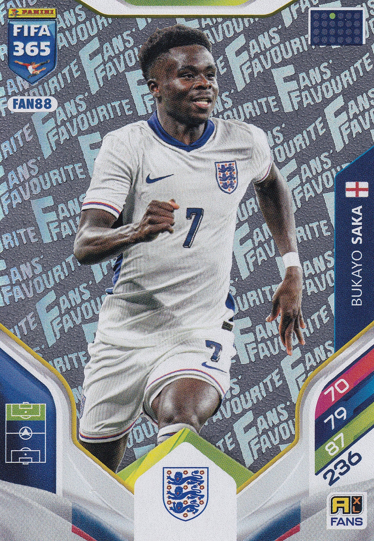 FAN-88. BUKAYO SAKA - ENGLAND - FANS FAVOURITE