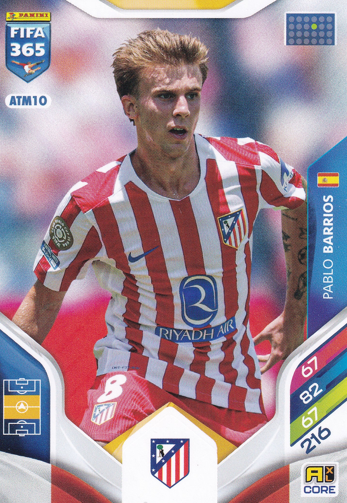 252 - ATM10. PABLO BARRIOS - ATLETICO DE MADRID