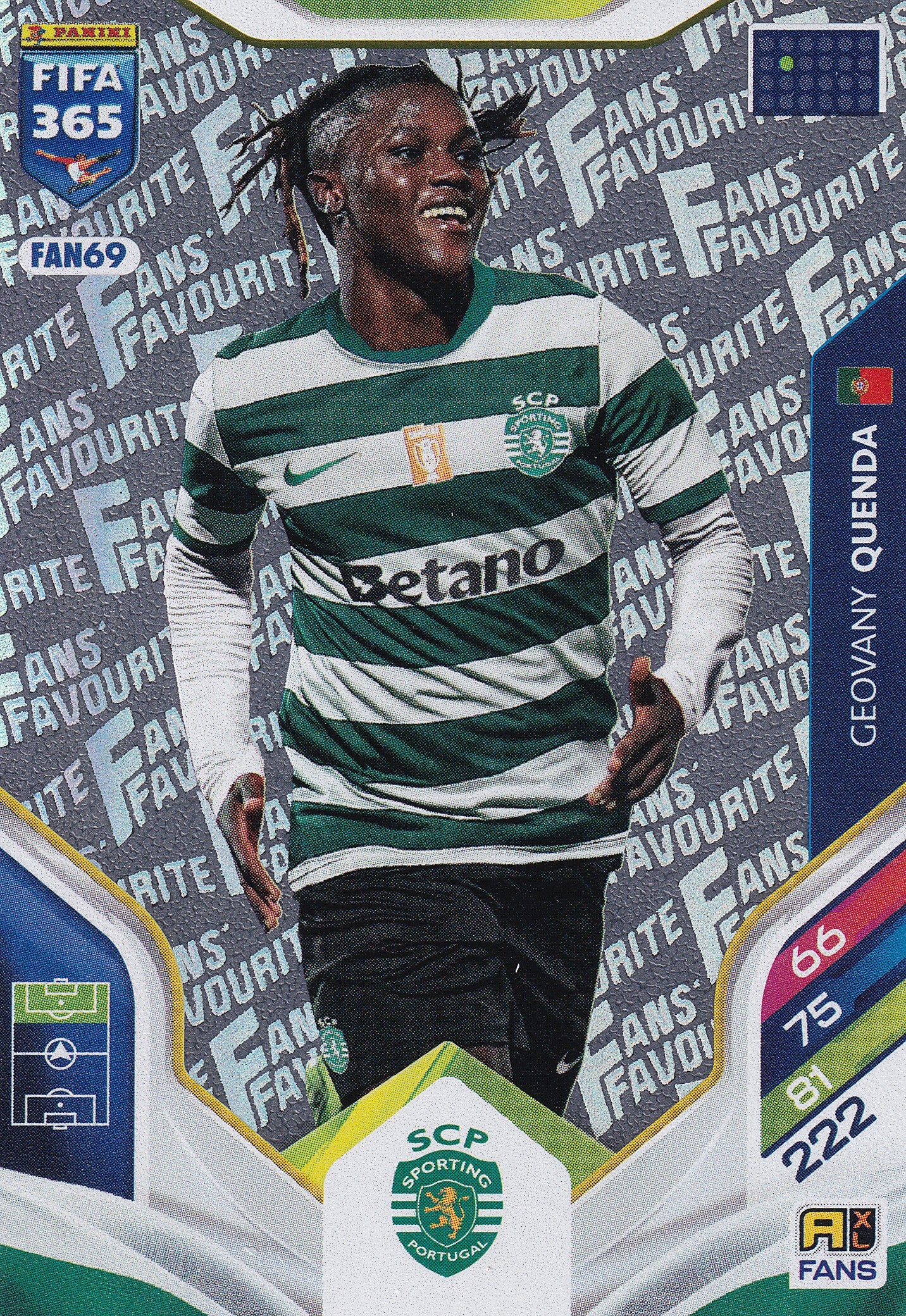 FAN-69. GEOVANY QUENDA - SPORTING CP - FANS FAVOURITE