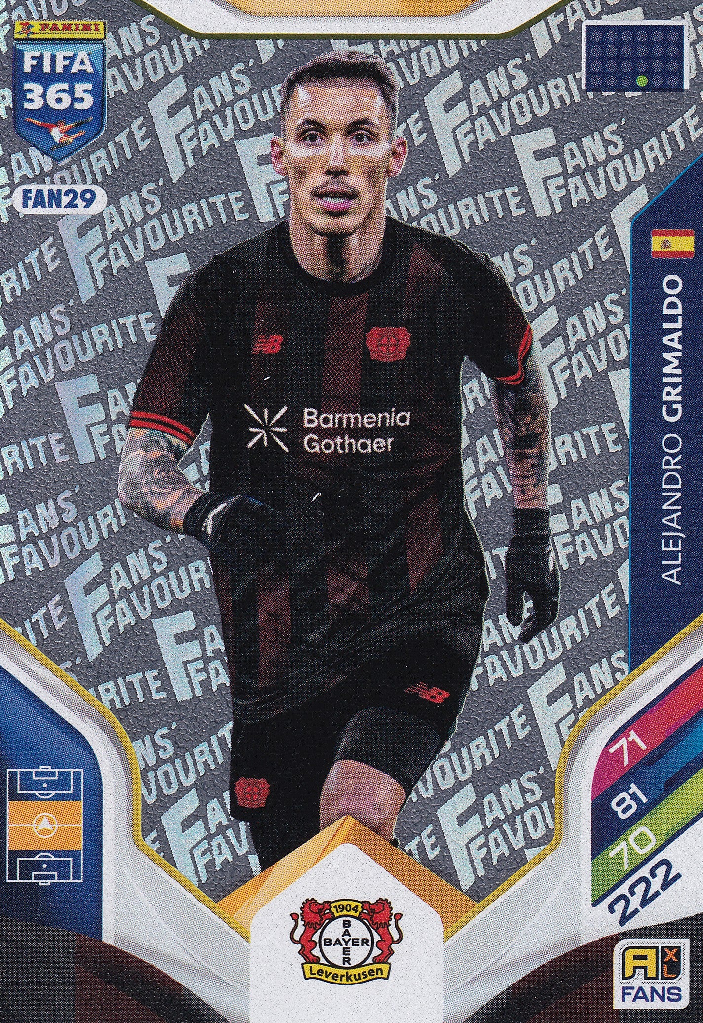 FAN-29. ALEJANDRO GRIMALDO - BAYER 04 LEVERKUSEN - FANS FAVOURITE