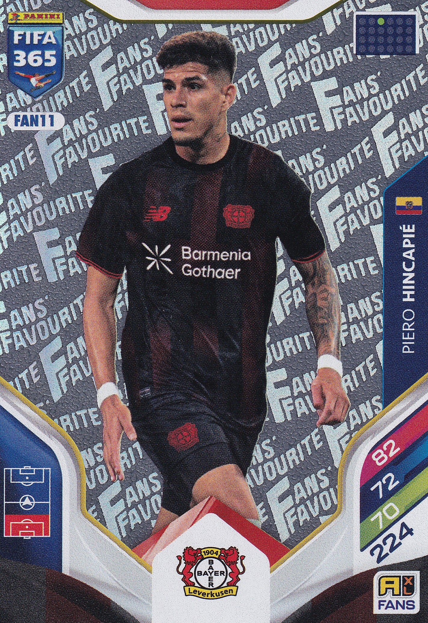 FAN-11. PIERO HINCAPIE - BAYER 04 LEVERKUSEN - FANS FAVOURITE