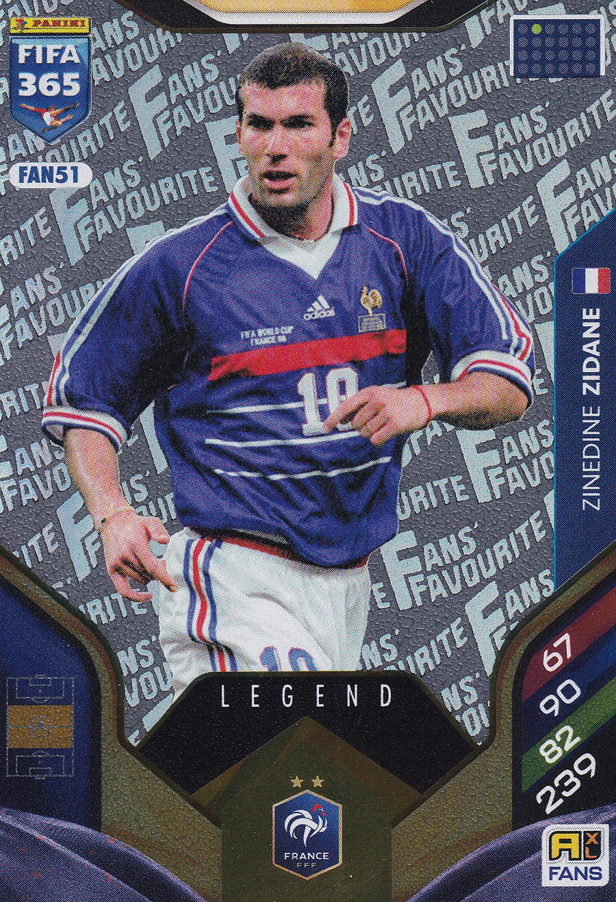 FAN-51. ZINEDINE ZIDANE - FRANCE - FANS FAVOURITE LEGEND