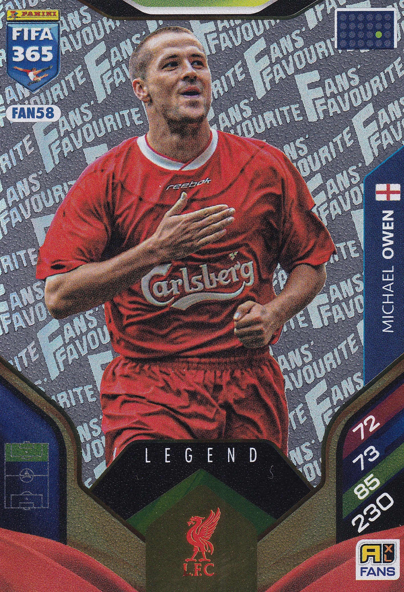 FAN-58. MICHAEL OWEN - LIVERPOOL - FANS FAVOURITE LEGEND