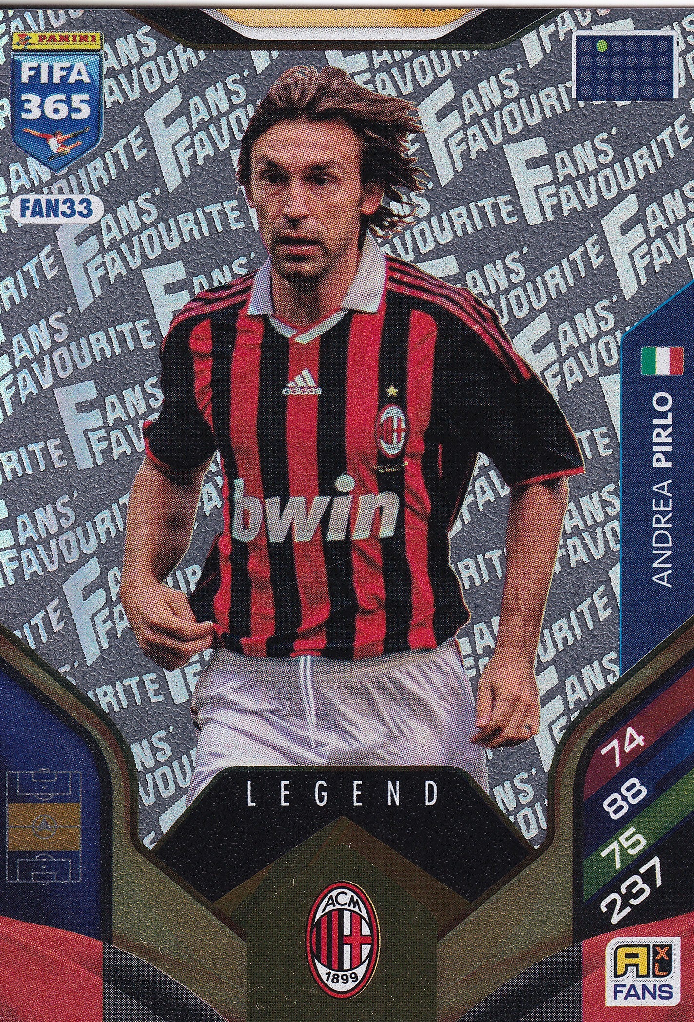FAN-33. ANDREA PIRLO - AC MILAN - FANS FAVOURITE LEGEND