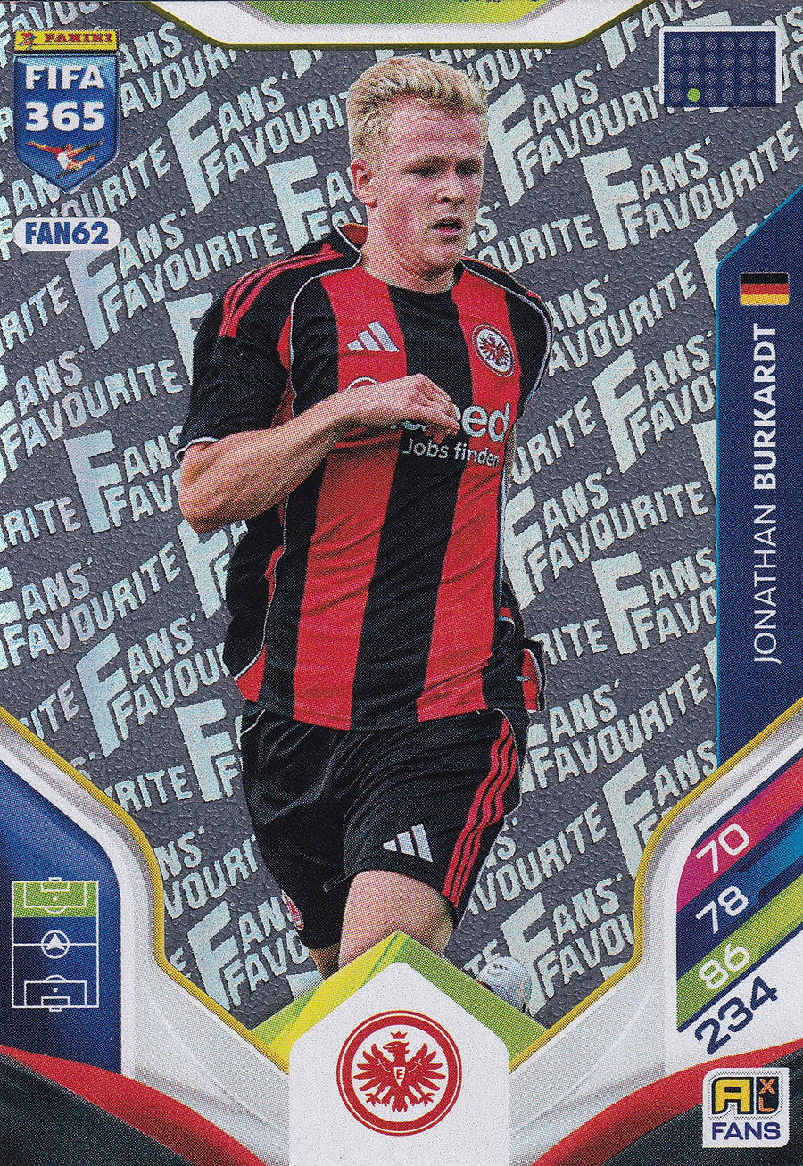 FAN-62. JONATHAN BURKARDT - EINTRACHT FRANKFURT - FANS FAVOURITE