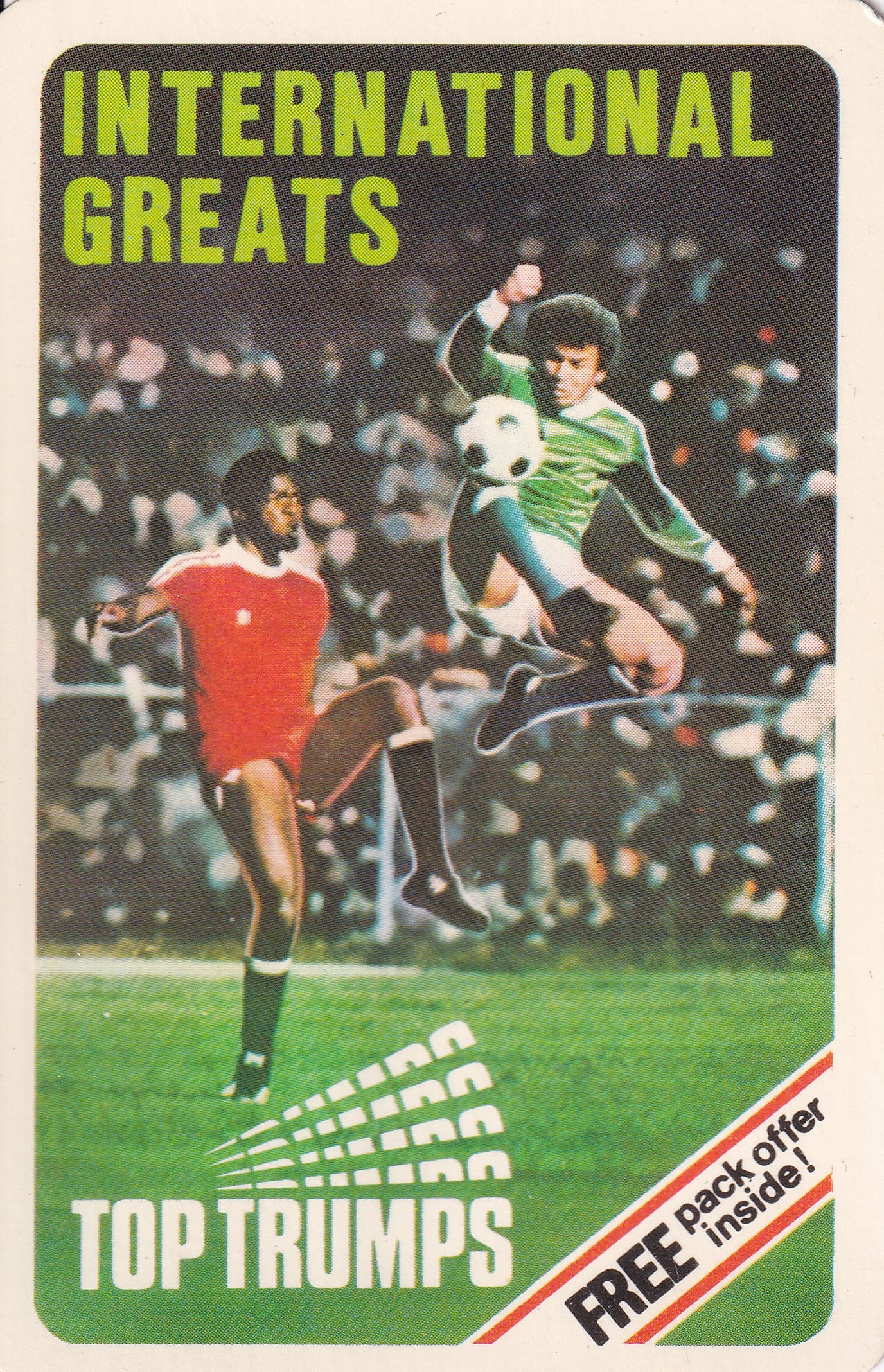 000. TOP TRUMPS INTERNATIONAL GREATS 1979 - BADGE