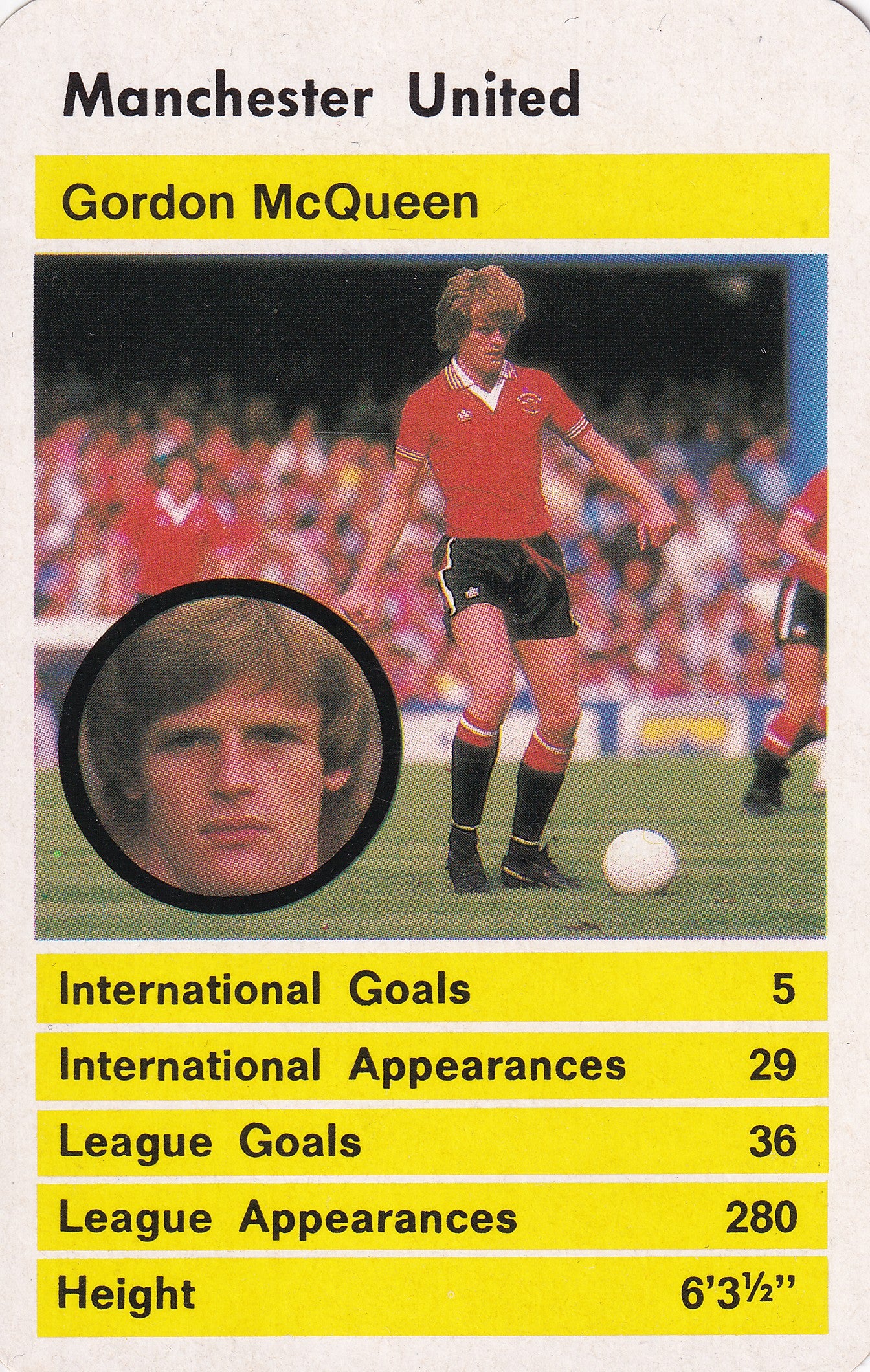 009. GORDON McQUEEN - MANCHESTER UNITED