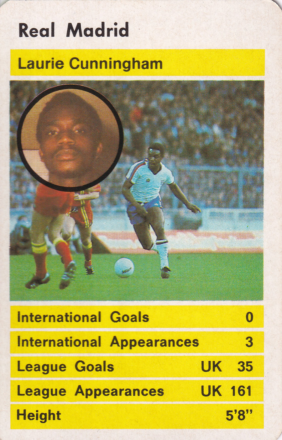 018. LAURIE CUNNINGHAM - REAL MADRID - UK