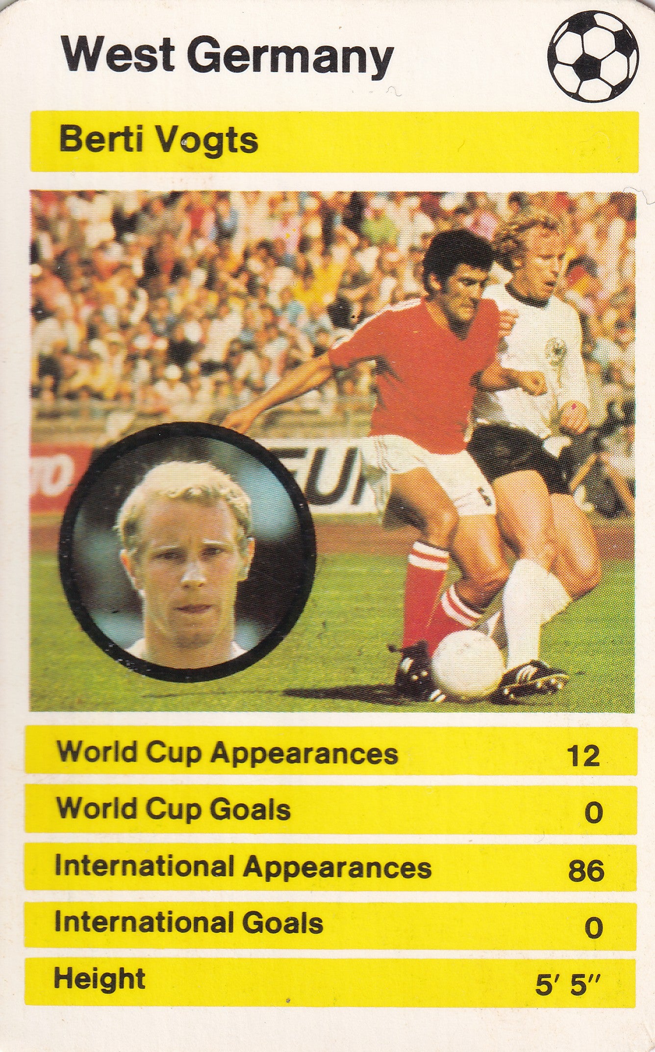 031. BERTI VOGTS - WEST GERMANY