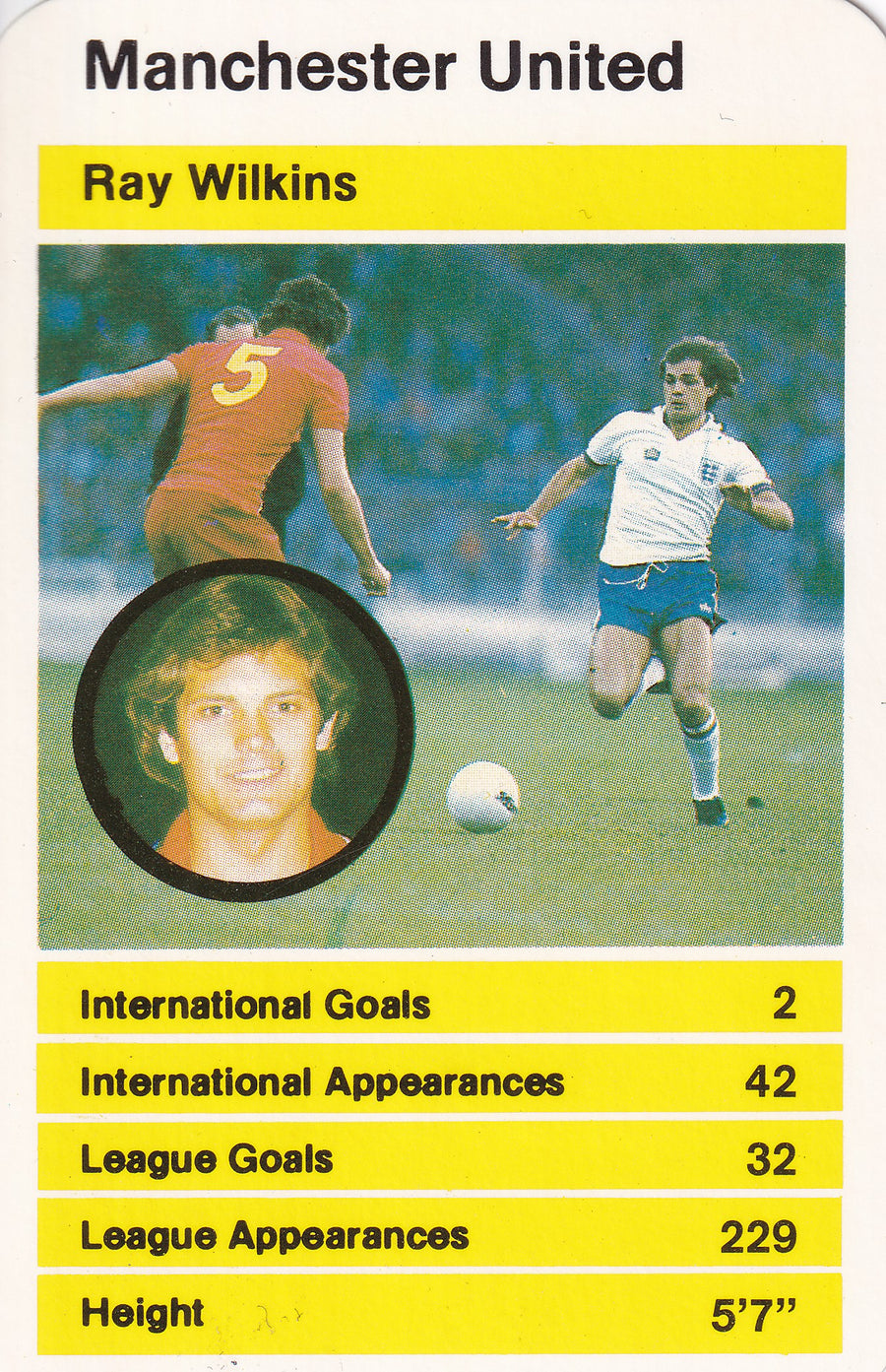 026. RAY WILKINS - MANCHESTER UNITED