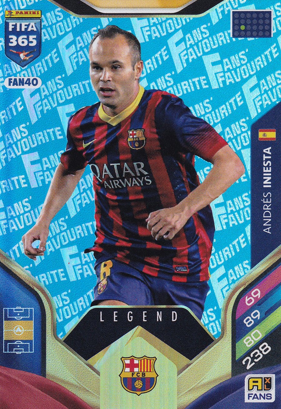 FAN-040. ANDRES INIESTA - FC BARCELONA - FANS FAVOURITE LEGEND - BLUE