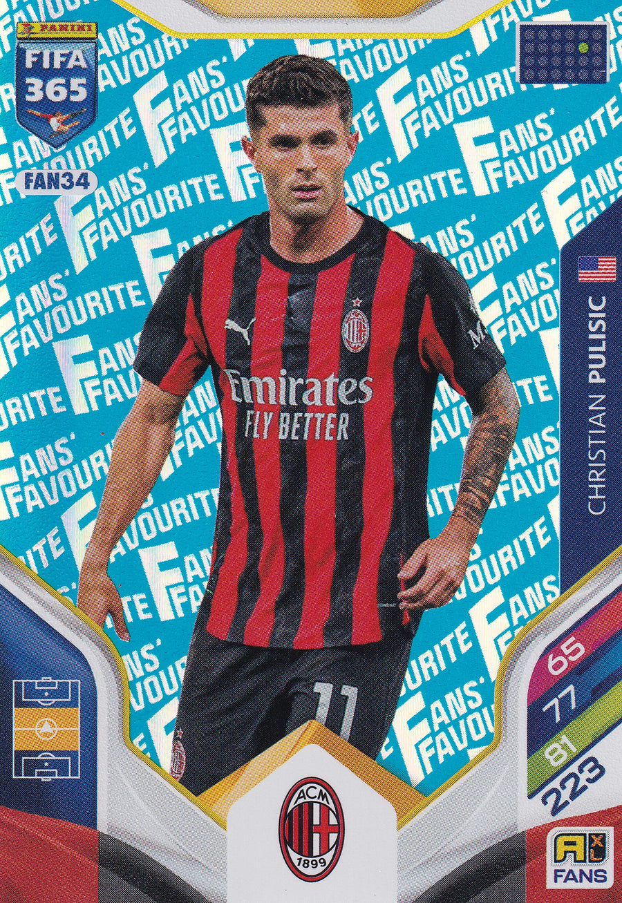 FAN-034. CHRISTIAN PULISIC - AC MILAN - FANS FAVOURITE - BLUE