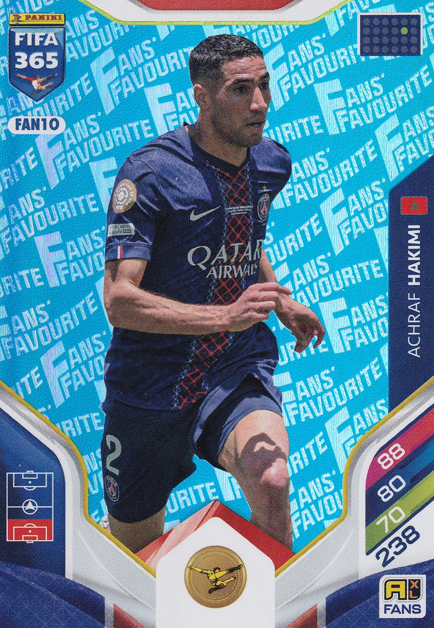 FAN-010. ACHRAF HAKIMI - PARIS SAINT-GERMAIN - FANS FAVOURITE - BLUE
