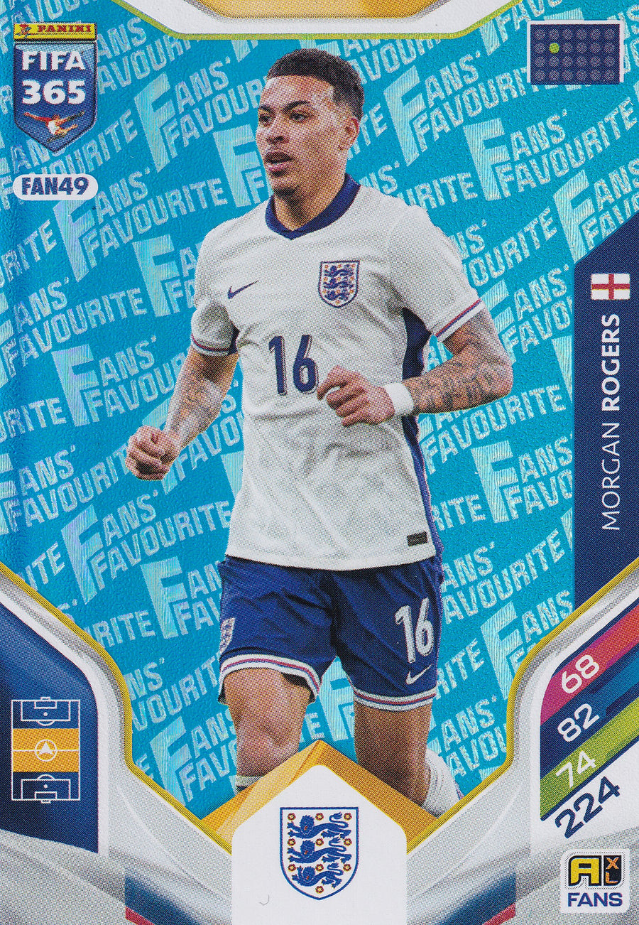 FAN-049. MORGAN ROGERS - ENGLAND - FANS FAVOURITE - BLUE