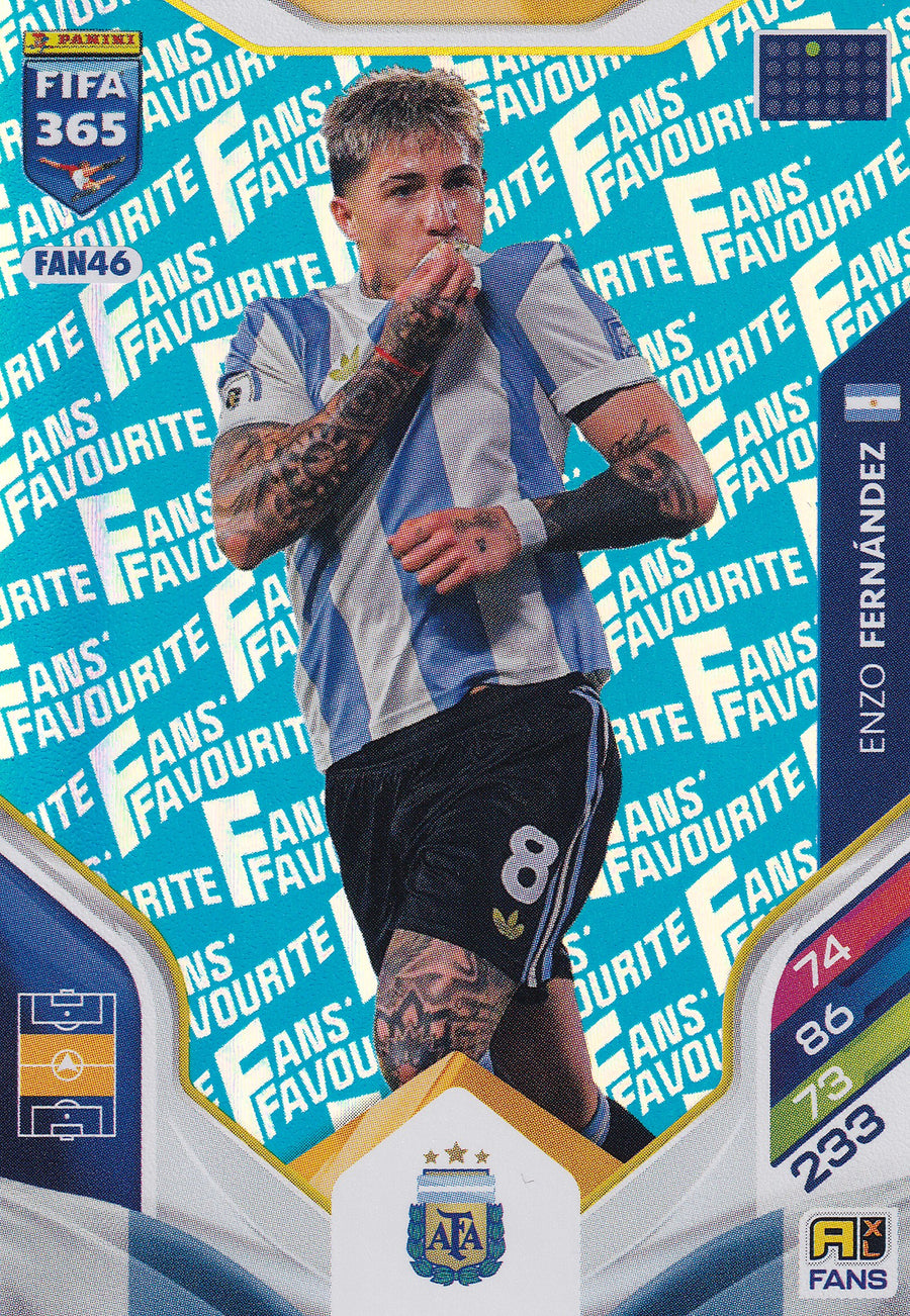 FAN-046. ENZO FERNANDEZ - ARGENTINA - FANS FAVOURITE - BLUE