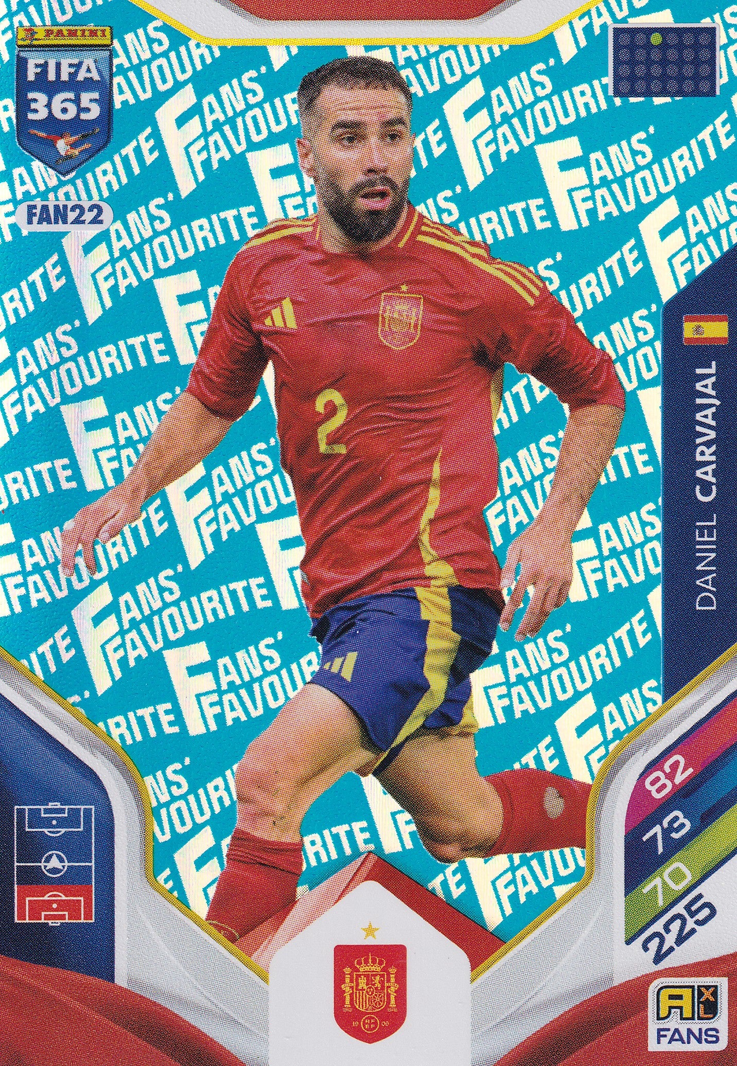FAN-022. DANIEL CARVAJAL - SPAIN - FANS FAVOURITE - BLUE