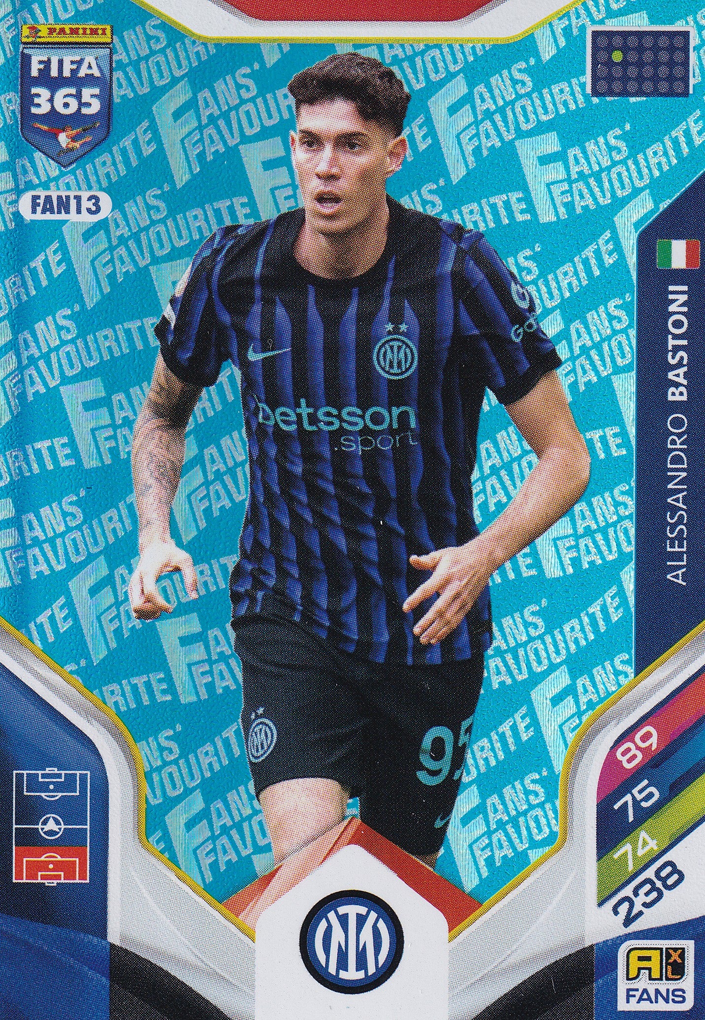 FAN-013. ALESSANDRO BASTONI - FC INTERNAZIONALE MILANO - FANS FAVOURITE - BLUE