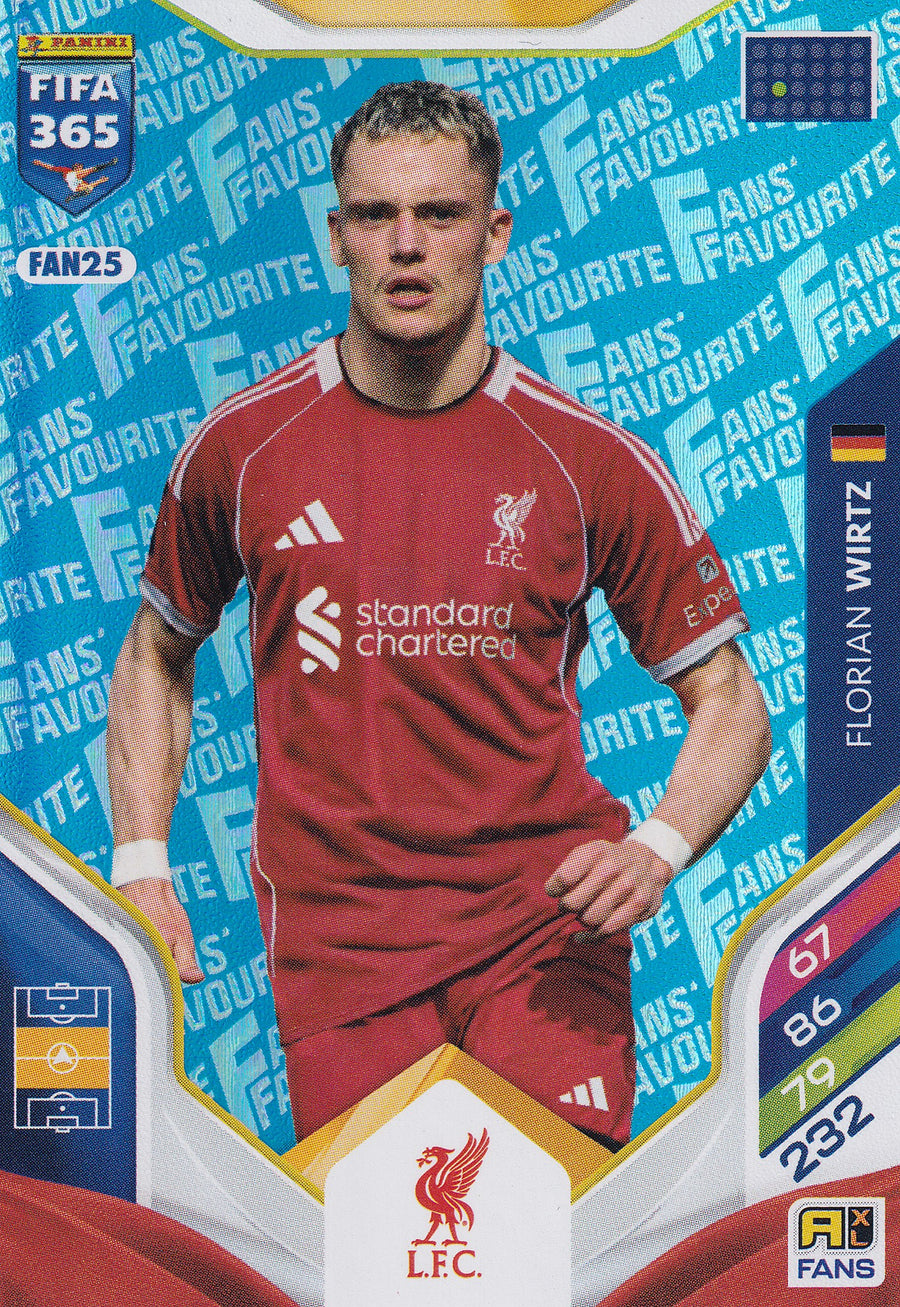 FAN-025. FLORIAN WIRTZ - LIVERPOOL - FANS FAVOURITE - BLUE