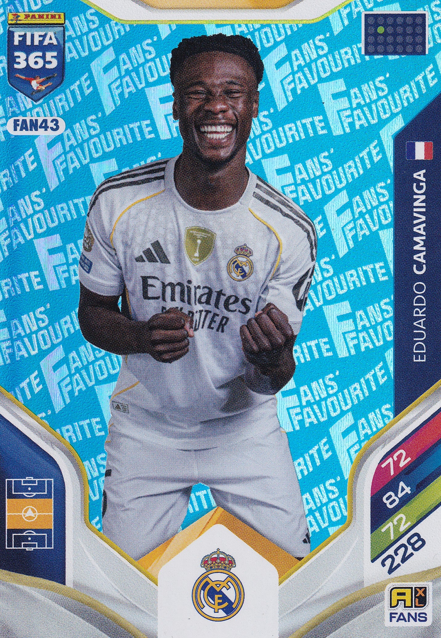 FAN-043. EDUARDO CAMAVINGA - REAL MADRID - FANS FAVOURITE - BLUE