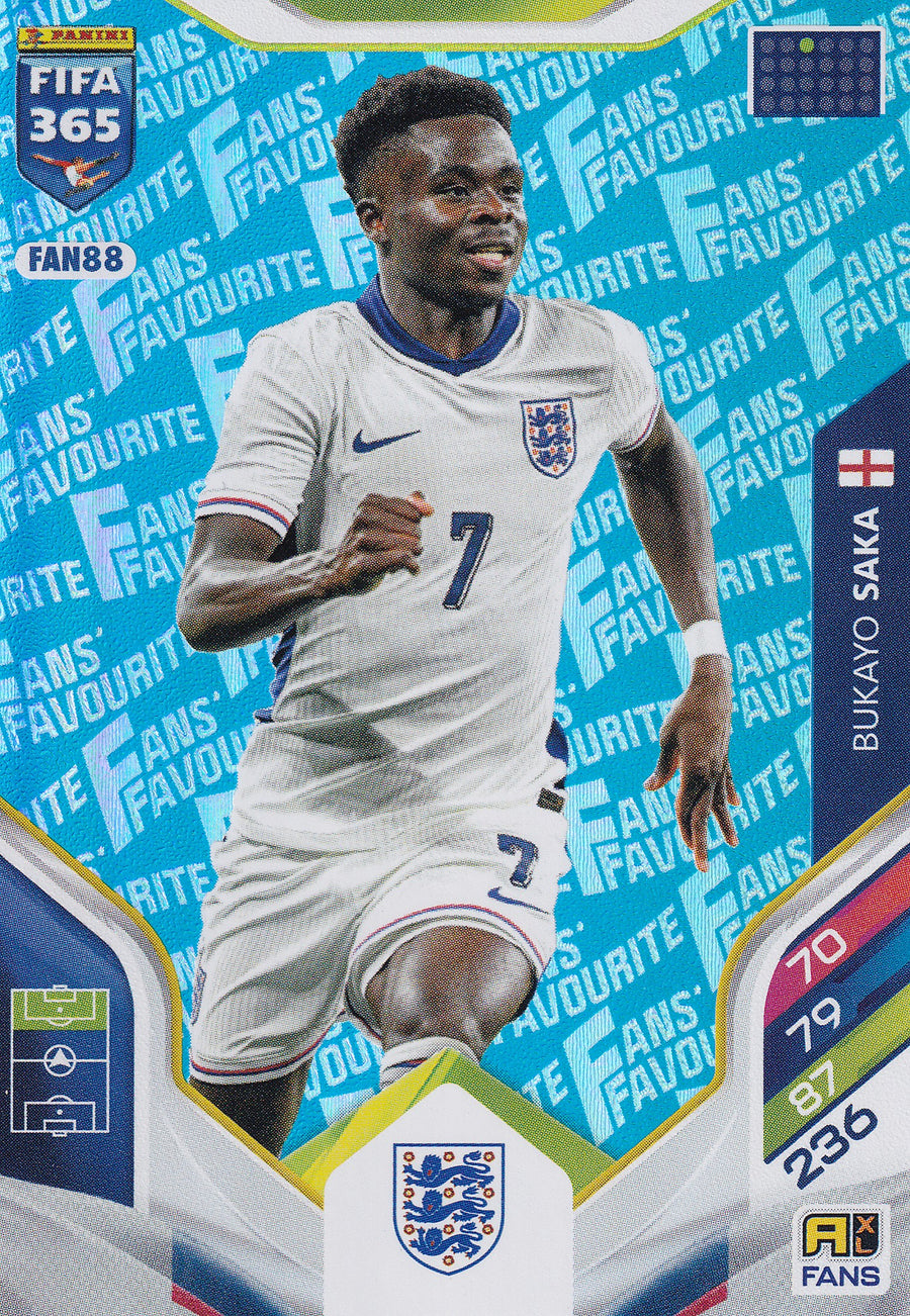 FAN-088. BUKAYO SAKA - ENGLAND - FANS FAVOURITE - BLUE