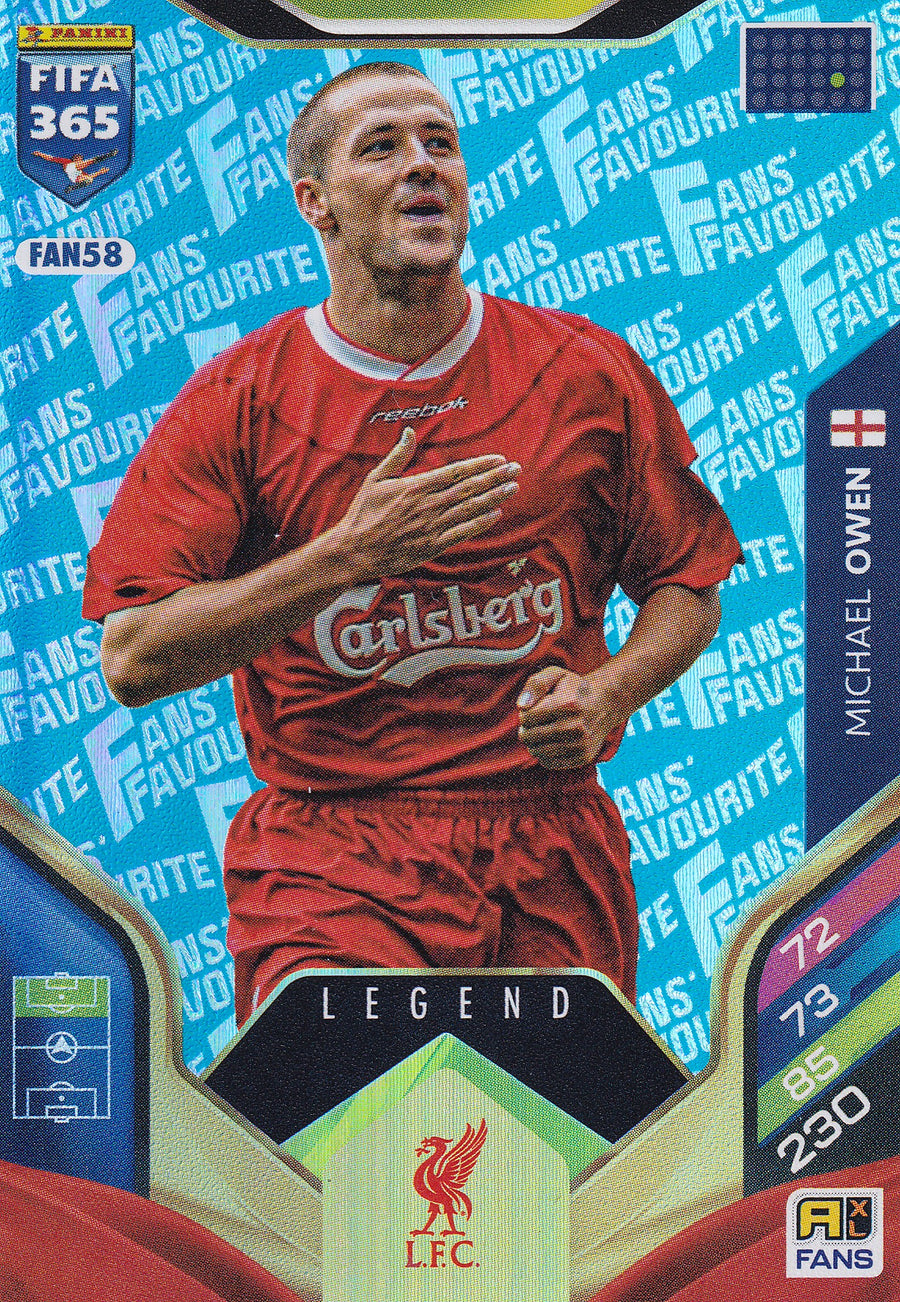 FAN-058. MICHAEL OWEN - LIVERPOOL - FANS FAVOURITE LEGEND - BLUE