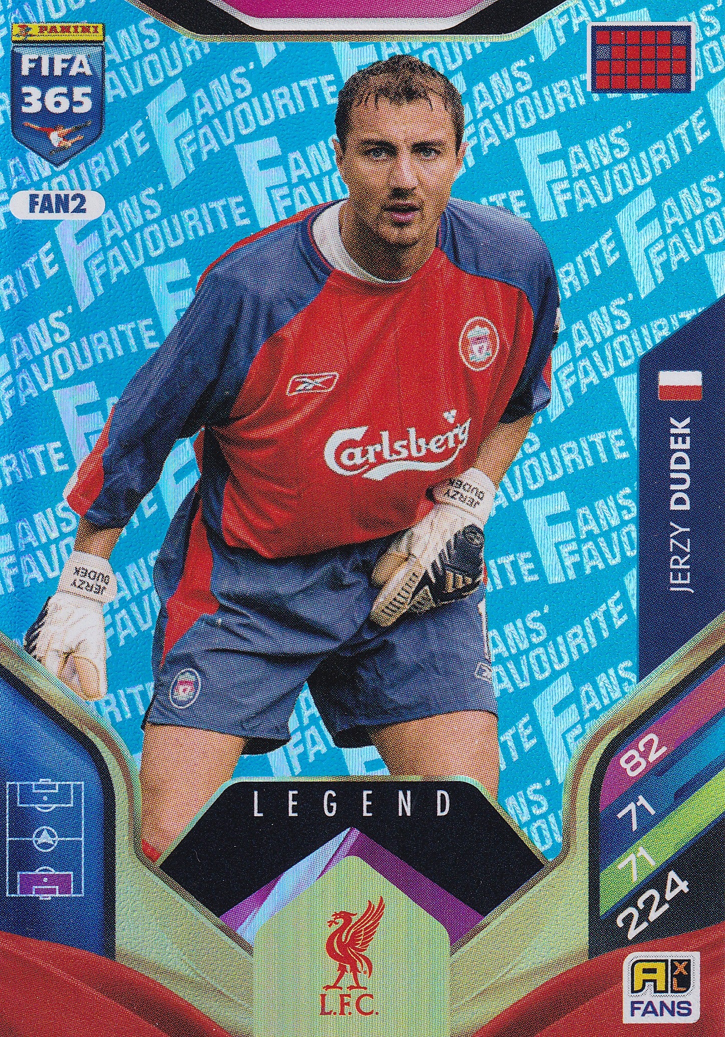 FAN-002. JERZY DUDEK - LIVERPOOL - FANS FAVOURITE LEGEND - BLUE