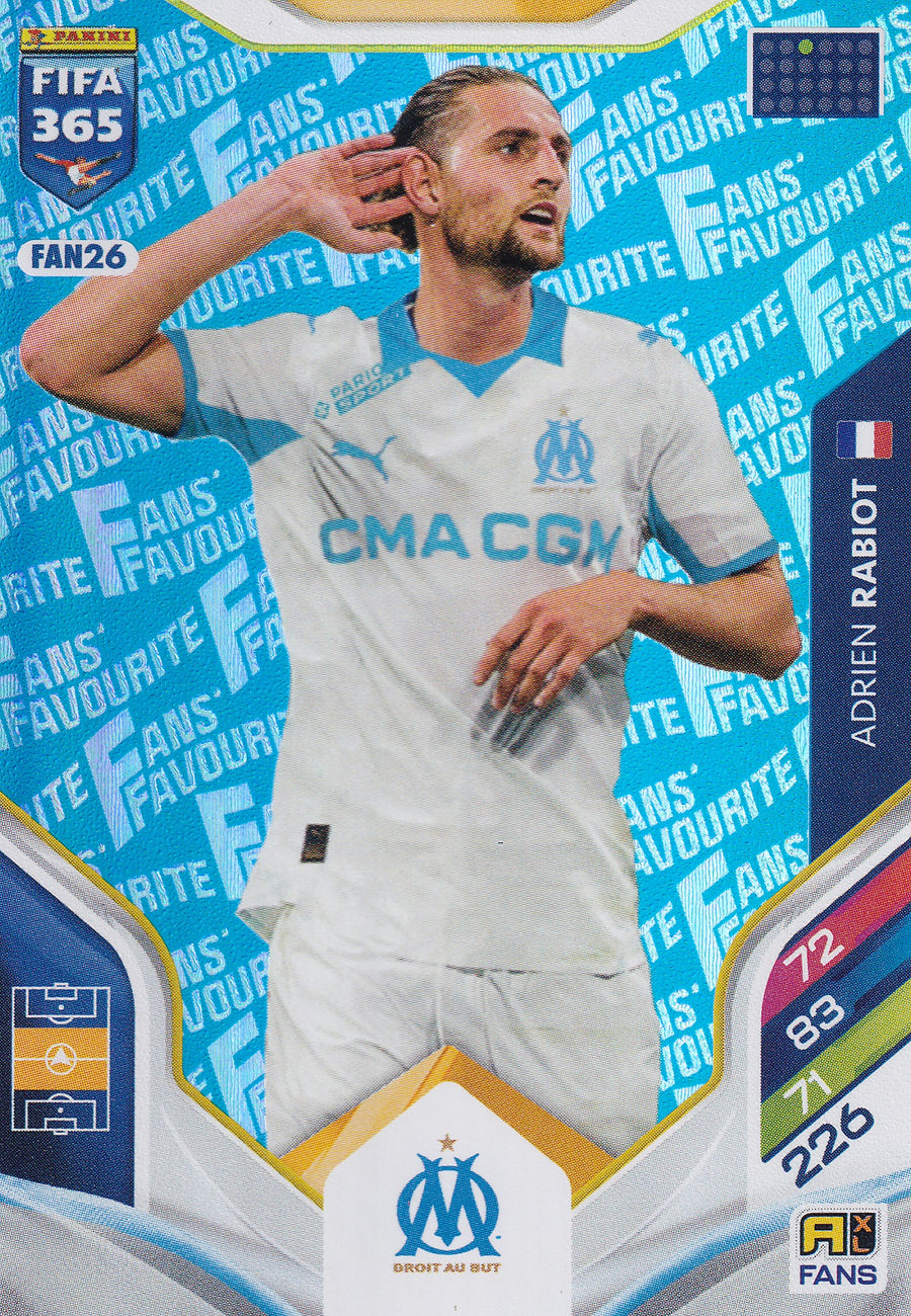 FAN-026. ADRIEN RABIOT - MARSEILLE - FANS FAVOURITE - BLUE