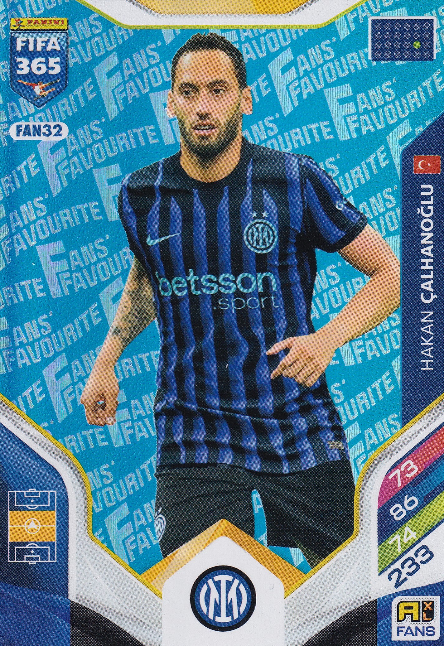 FAN-032. HAKAN CALHANOGLU - FC INTERNAZIONALE MILANO - FANS FAVOURITE - BLUE