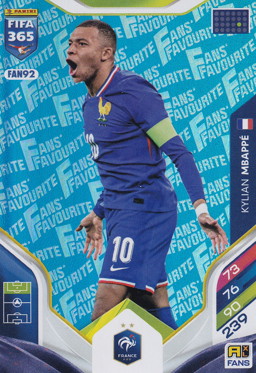 FAN-092. KYLIAN MBAPPE - FRANCE - FANS FAVOURITE - BLUE