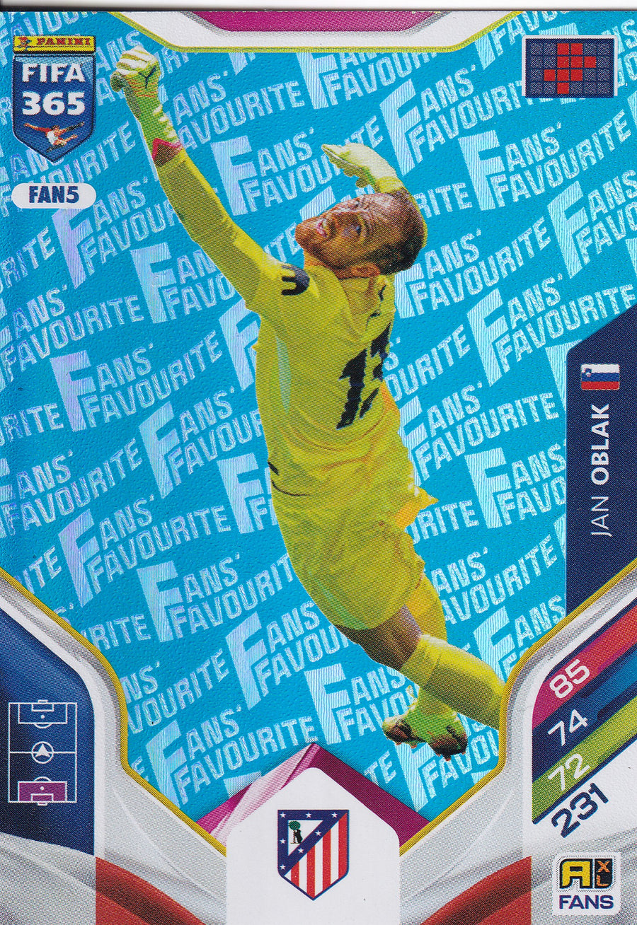 FAN-005. JAN OBLAK - ATLETICO DE MADRID - FANS FAVOURITE - BLUE