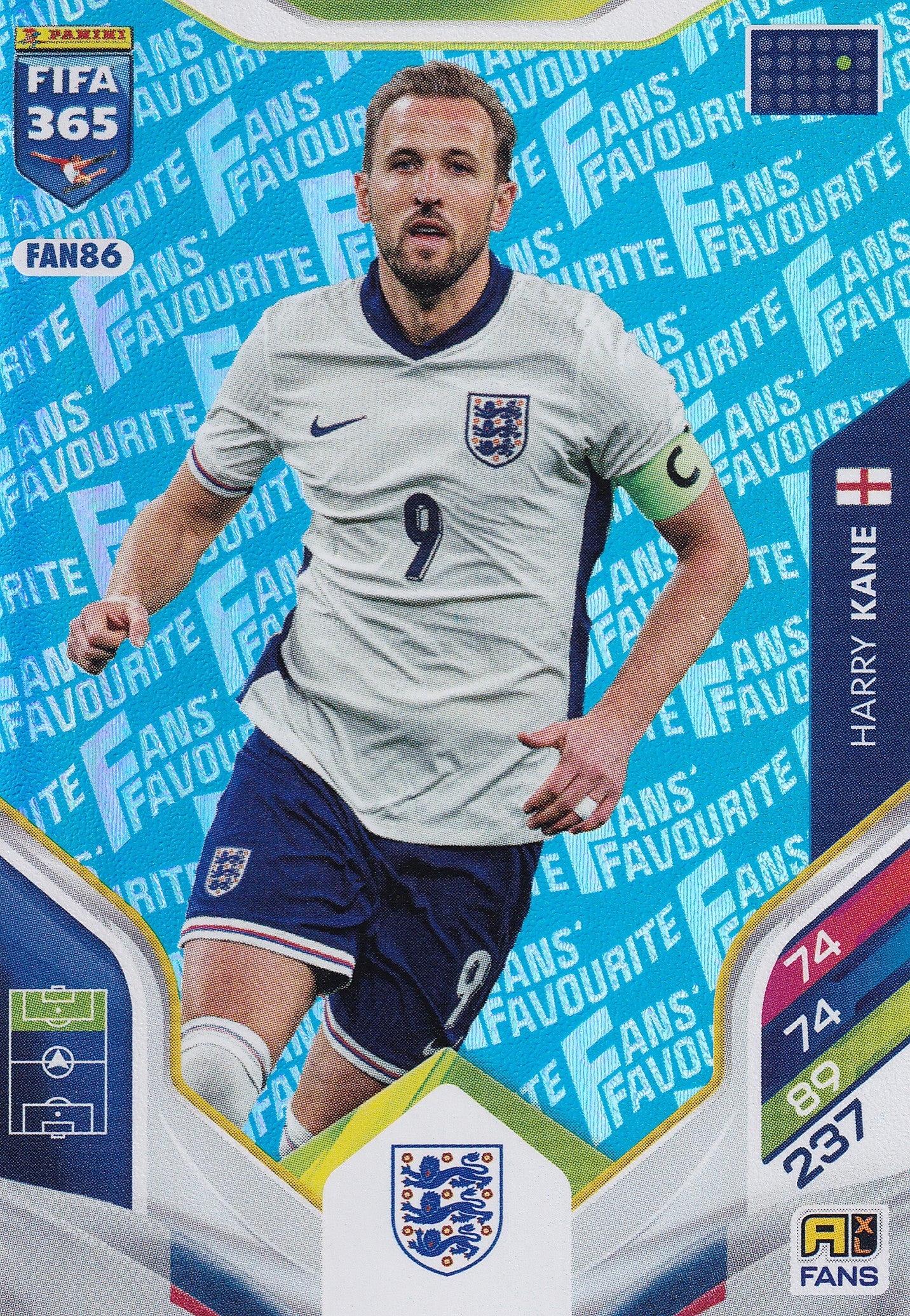 FAN-086. HARRY KANE - ENGLAND - FANS FAVOURITE - BLUE