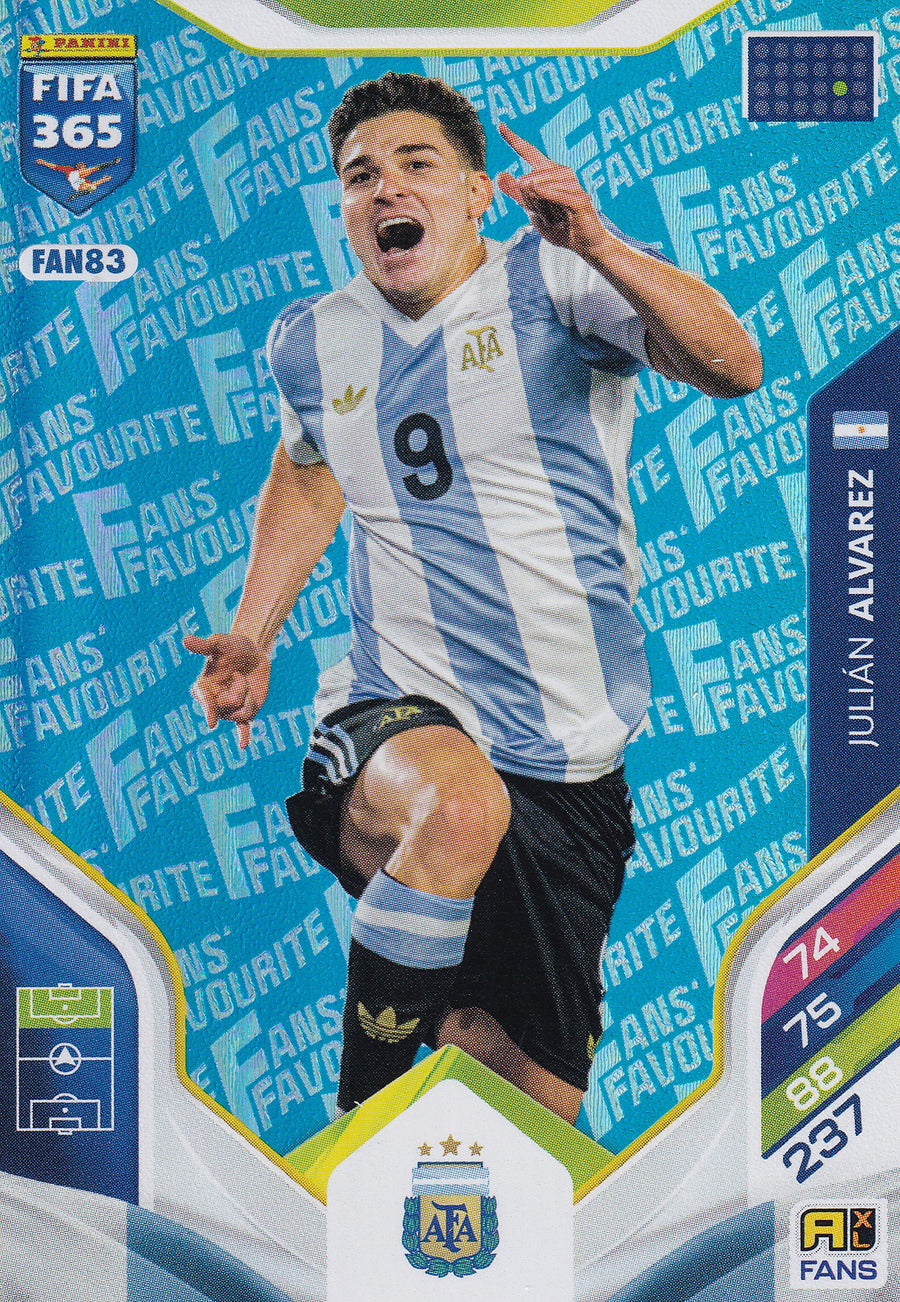 FAN-083. JULIAN ALVAREZ - ARGENTINA - FANS FAVOURITE - BLUE