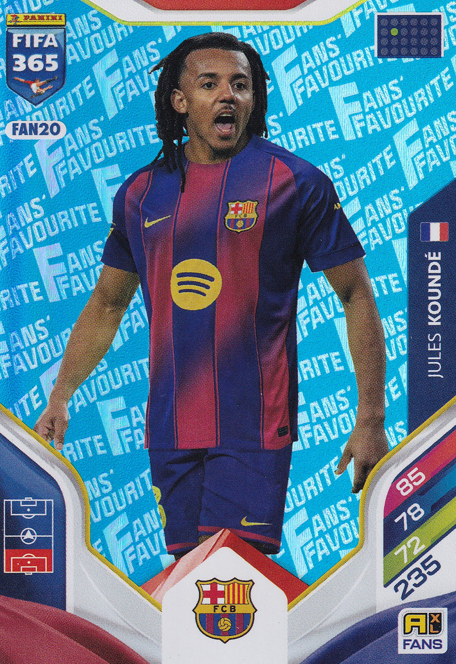 FAN-020. JULES KOUNDE - FC BARCELONA - FANS FAVOURITE - BLUE