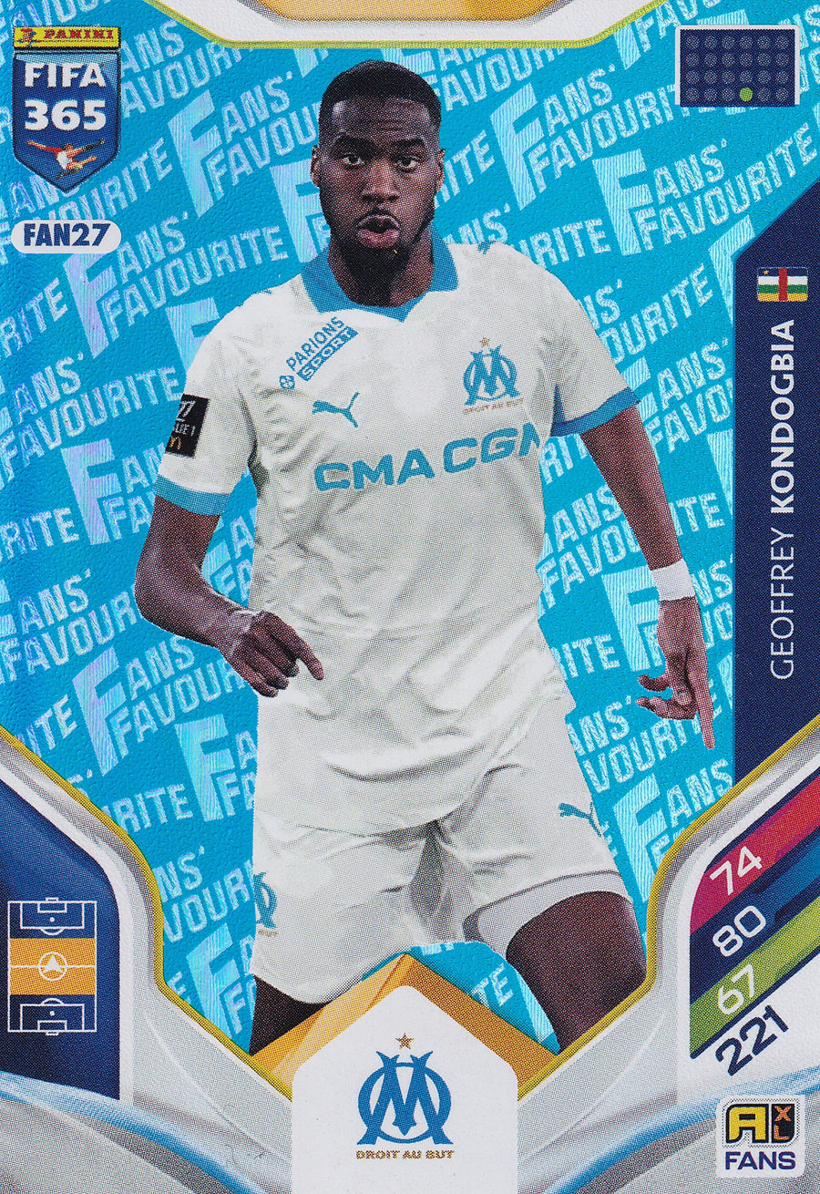 FAN-027. GEOFFREY KONDOGBIA - MARSEILLE - FANS FAVOURITE - BLUE