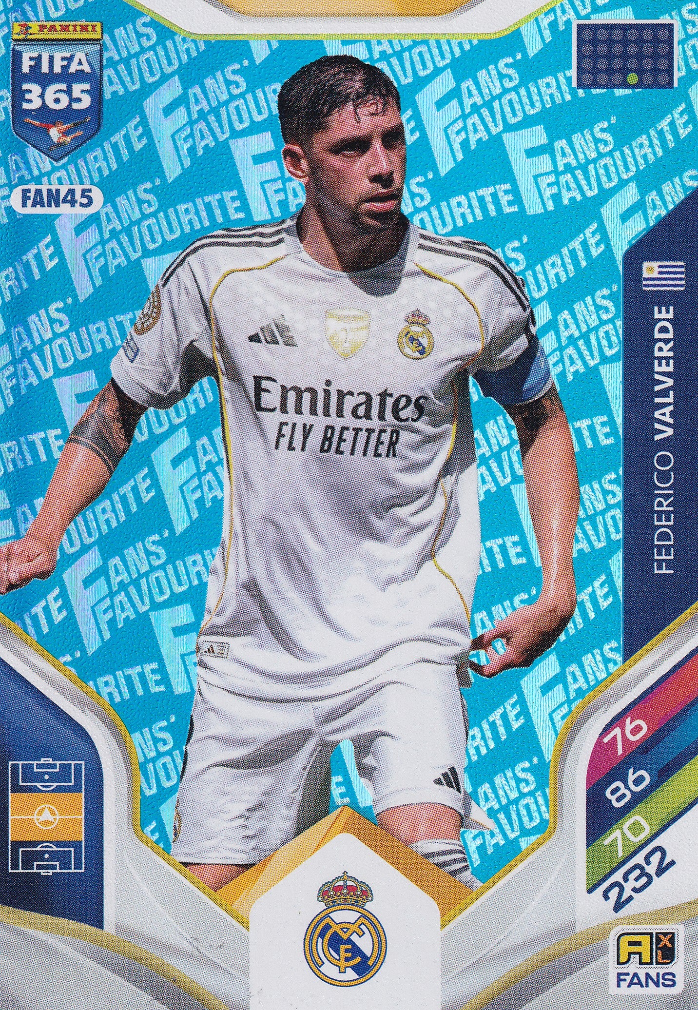 FAN-045. FEDERICO VALVERDE - REAL MADRID - FANS FAVOURITE - BLUE