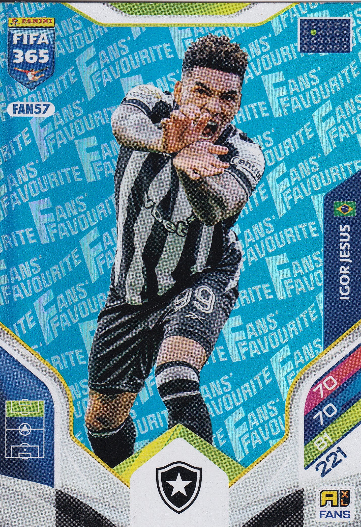FAN-057. IGOR JESUS - BOTAFOGO - FANS FAVOURITE - BLUE