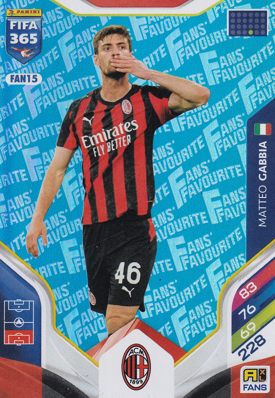 FAN-015. MATTEO GABBIA - AC MILAN - FANS FAVOURITE - BLUE