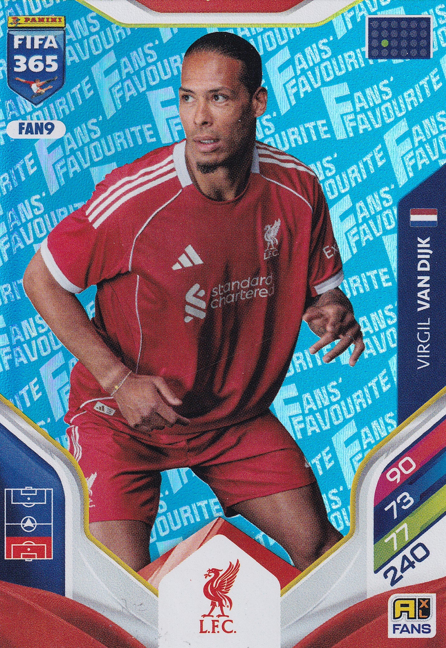 FAN-009. VIRGIL VAN DIJK - LIVERPOOL - FANS FAVOURITE - BLUE