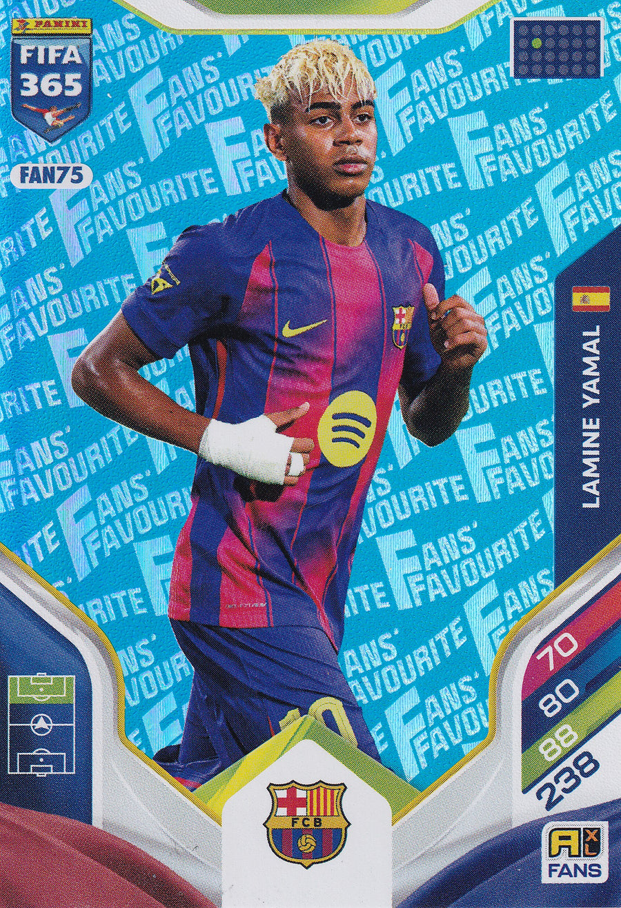 FAN-075. LAMINE YAMAL - FC BARCELONA - FANS FAVOURITE - BLUE