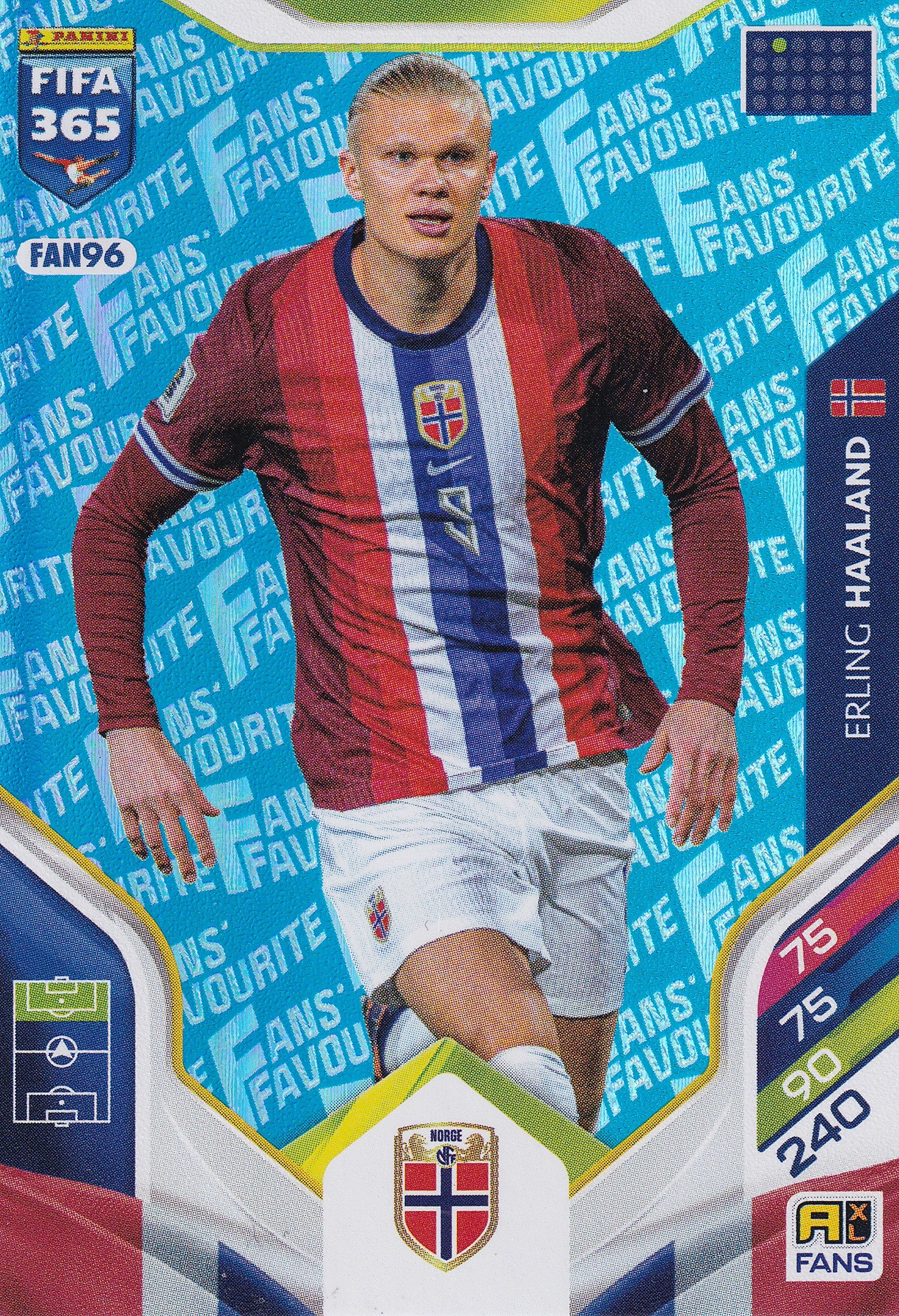 FAN-096. ERLING  HAALAND - NORWAY - FANS FAVOURITE - BLUE