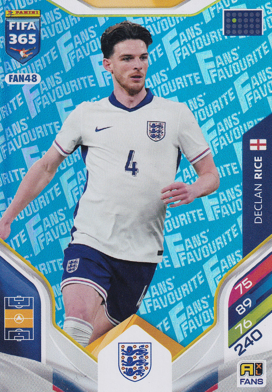 FAN-048. DECLAN RICE - ENGLAND - FANS FAVOURITE - BLUE