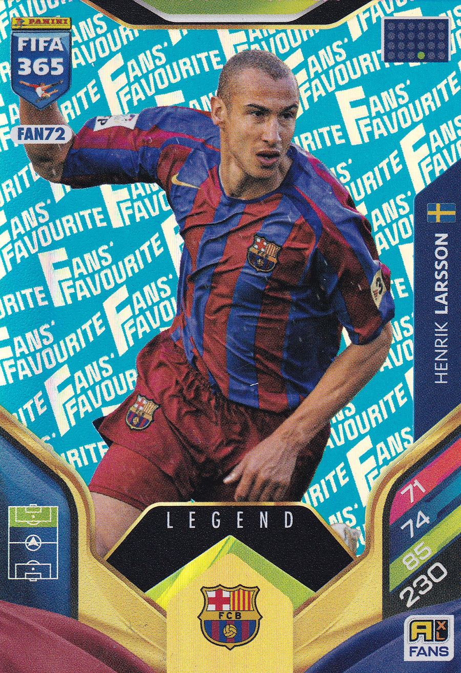 FAN-072. HENRIK LARSSON - FC BARCELONA - FANS FAVOURITE LEGEND - BLUE