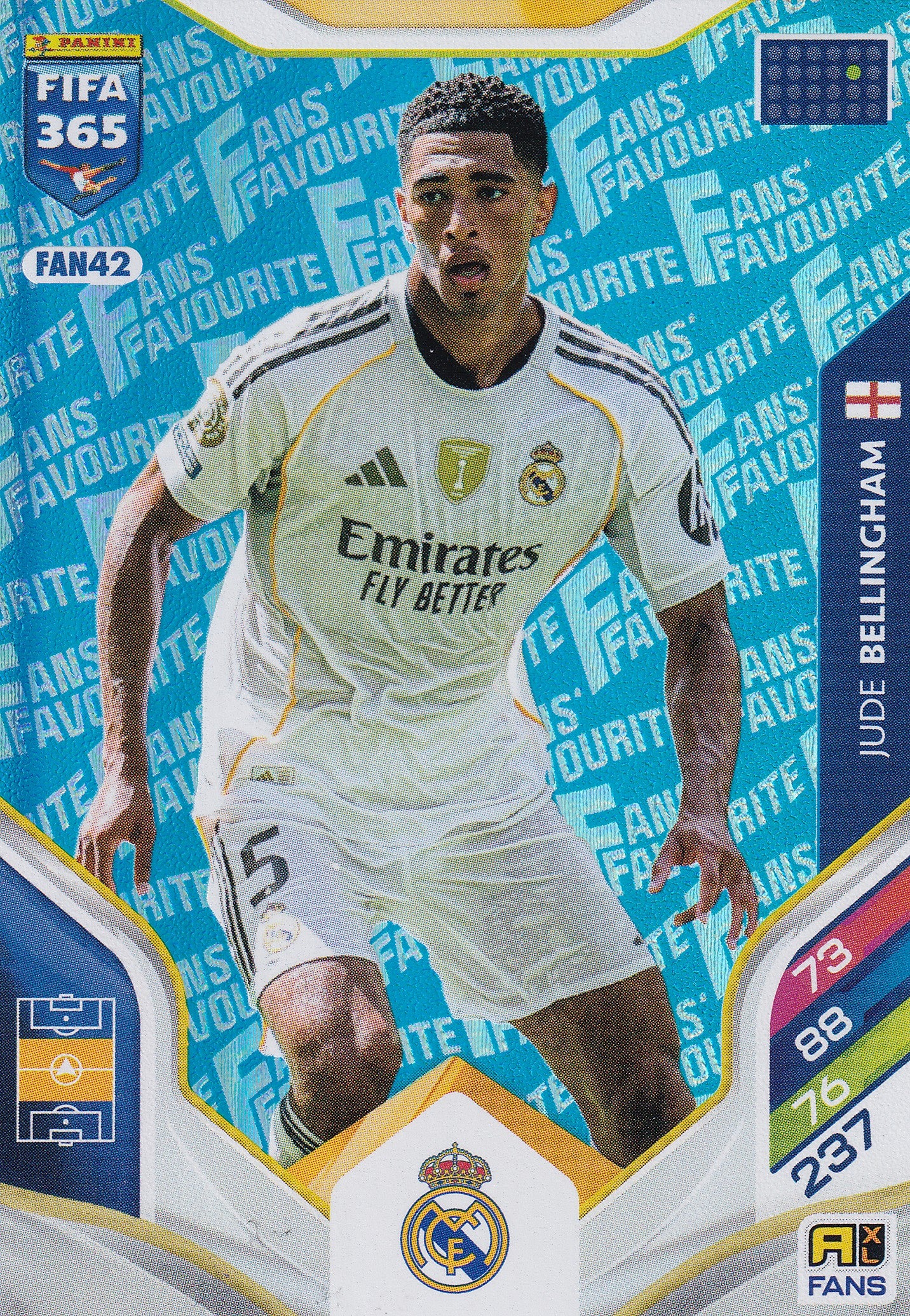 FAN-042. JUDE BELLINGHAM - REAL MADRID - FANS FAVOURITE - BLUE