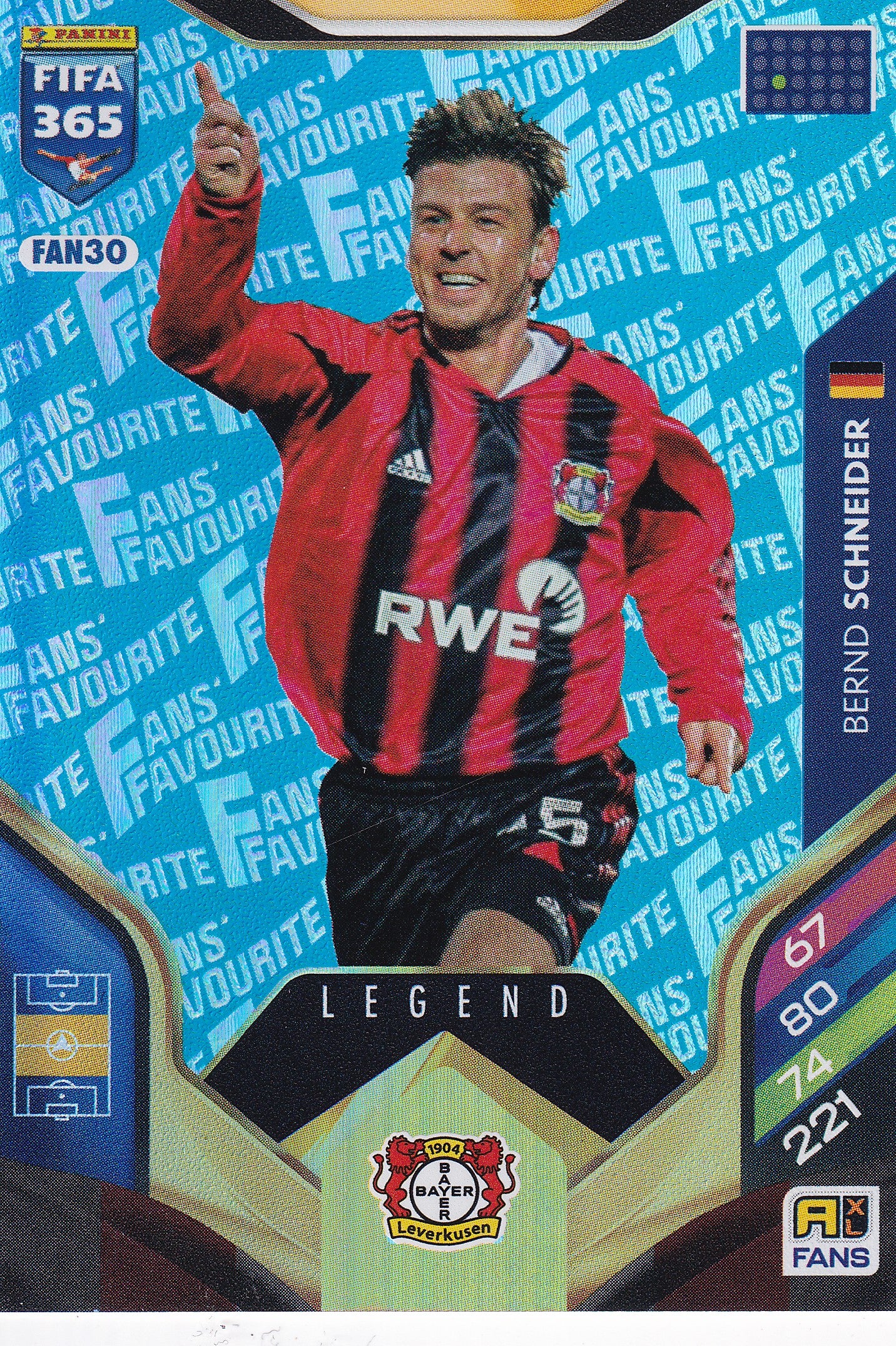 FAN-030. BERND SCHNEIDER - BAYER 04 LEVERKUSEN - FANS FAVOURITE LEGEND - BLUE