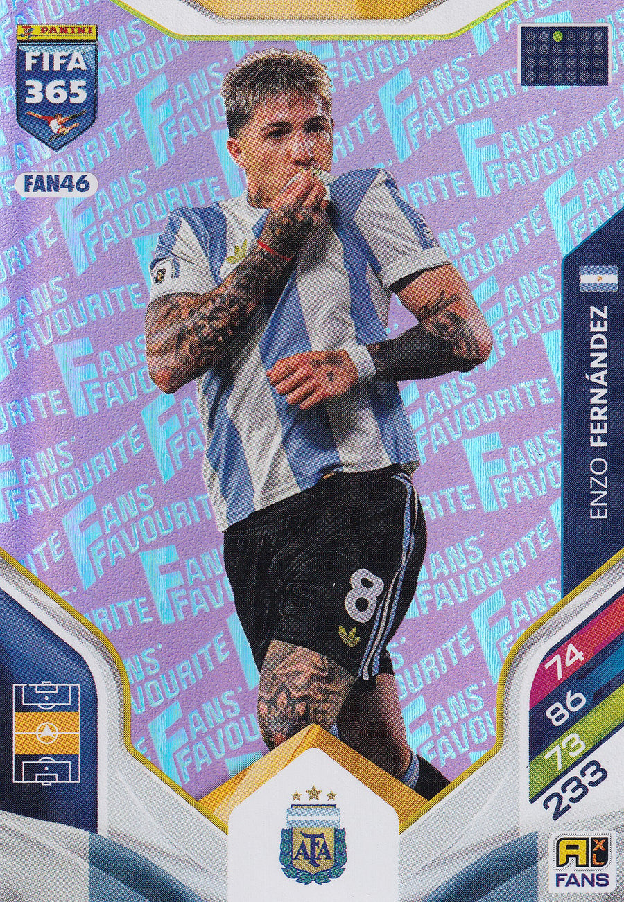 FAN-046. ENZO FERNANDEZ - ARGENTINA - FANS FAVOURITE - PINK