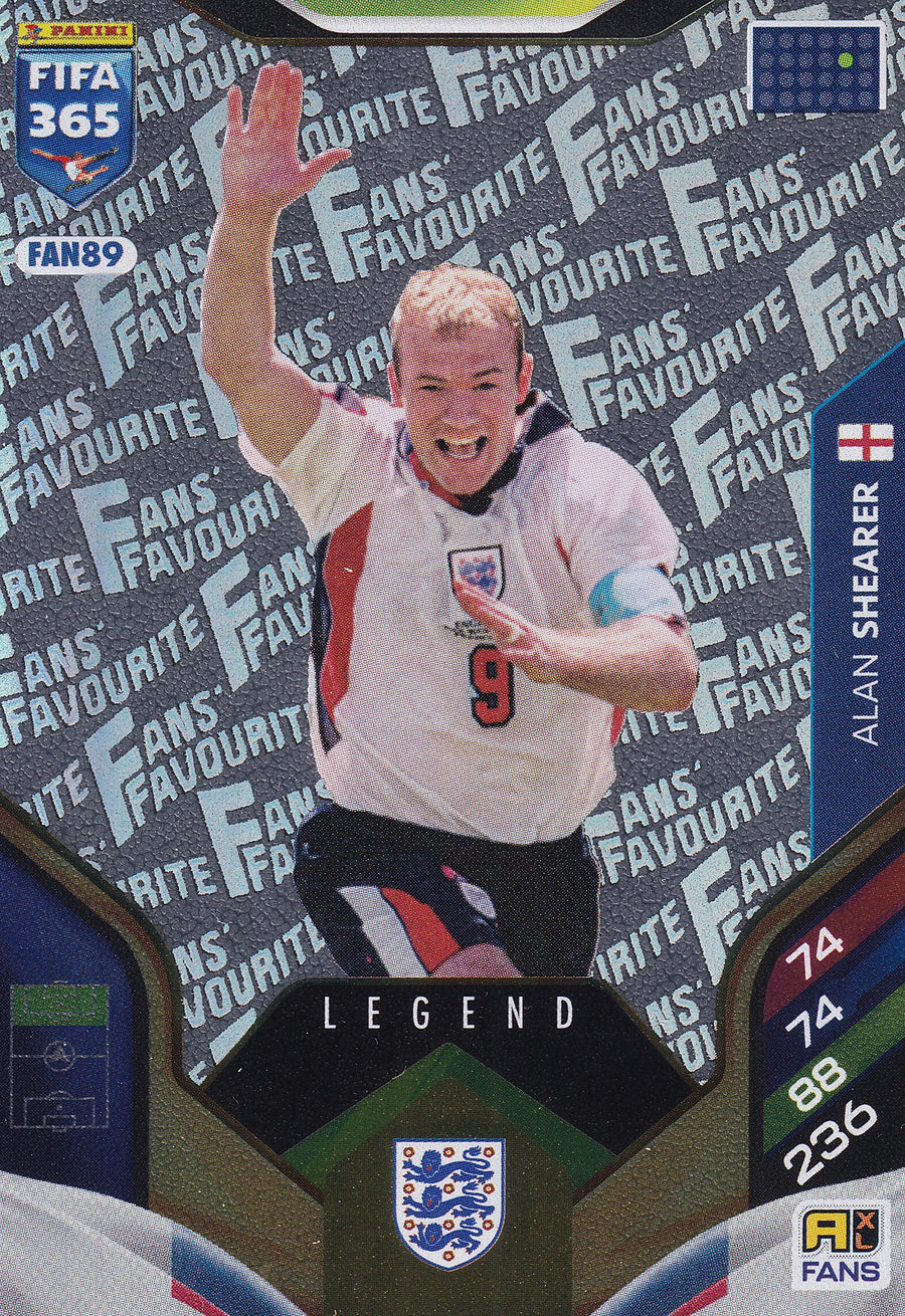 FAN-89. ALAN SHEARER - ENGLAND - FANS FAVOURITE LEGEND