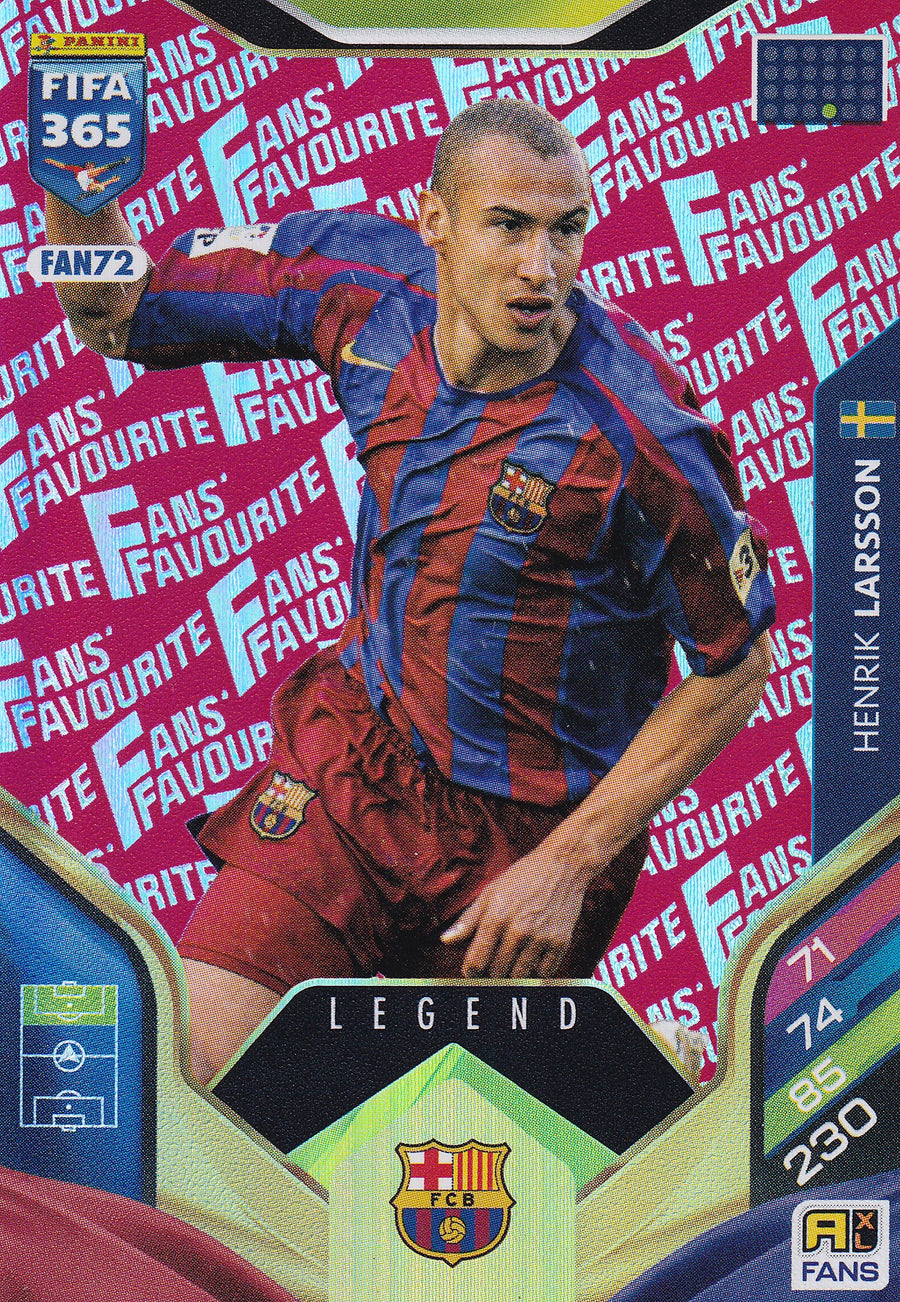FAN-072. HENRIK LARSSON - FC BARCELONA - FANS FAVOURITE LEGEND - RED