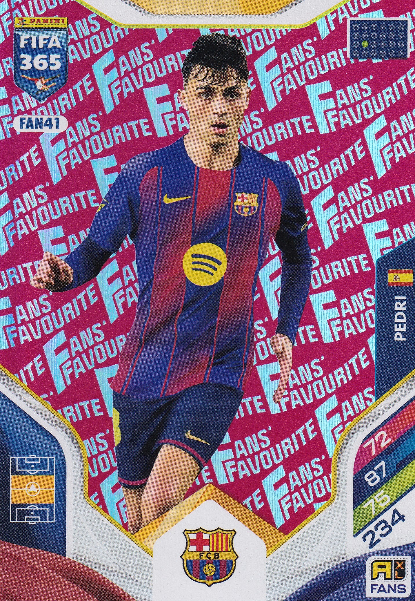 FAN-041. PEDRI - FC BARCELONA - FANS FAVOURITE - RED