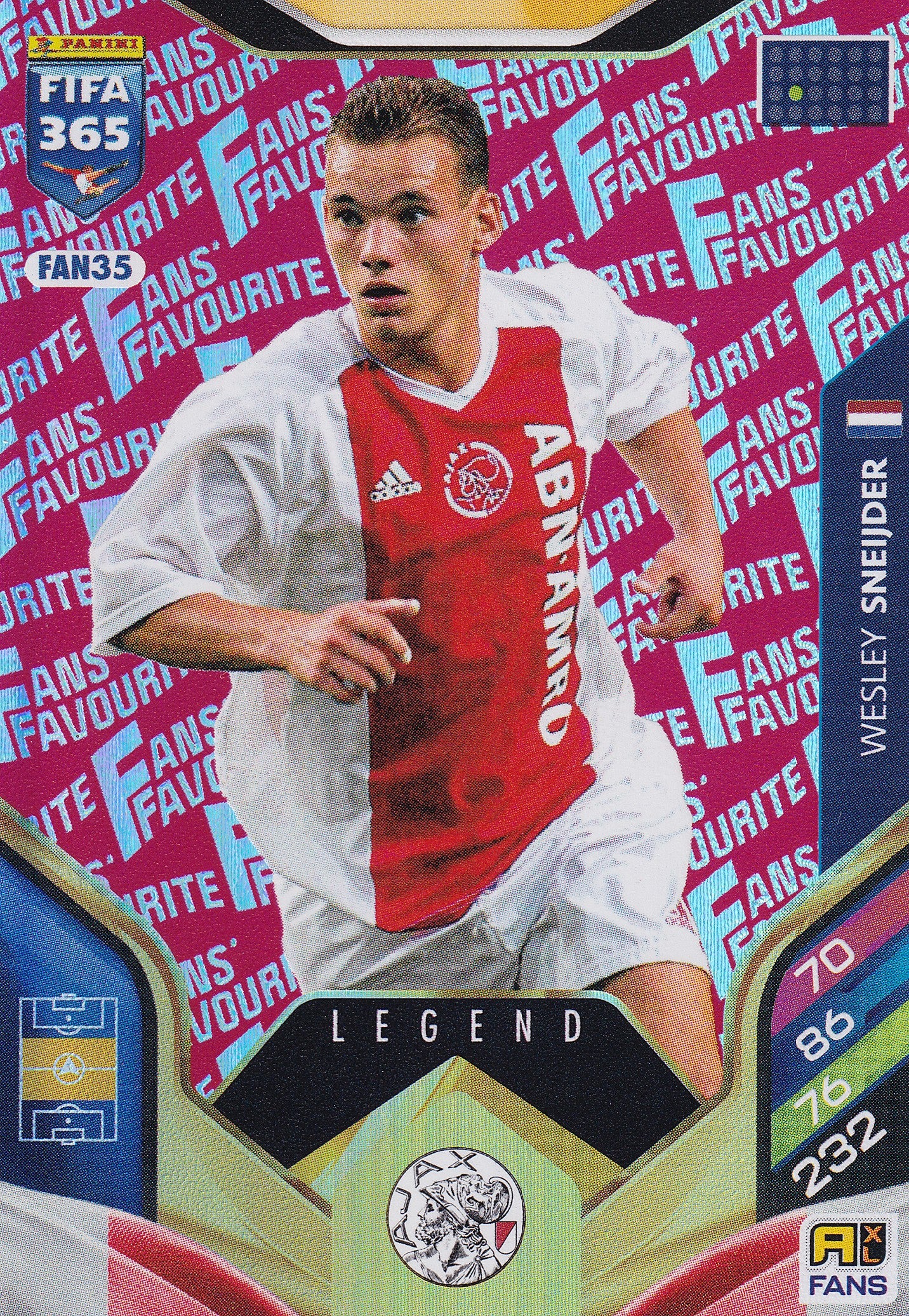 FAN-035. WESLEY SNEIJDER - AJAX - FANS FAVOURITE LEGEND - RED